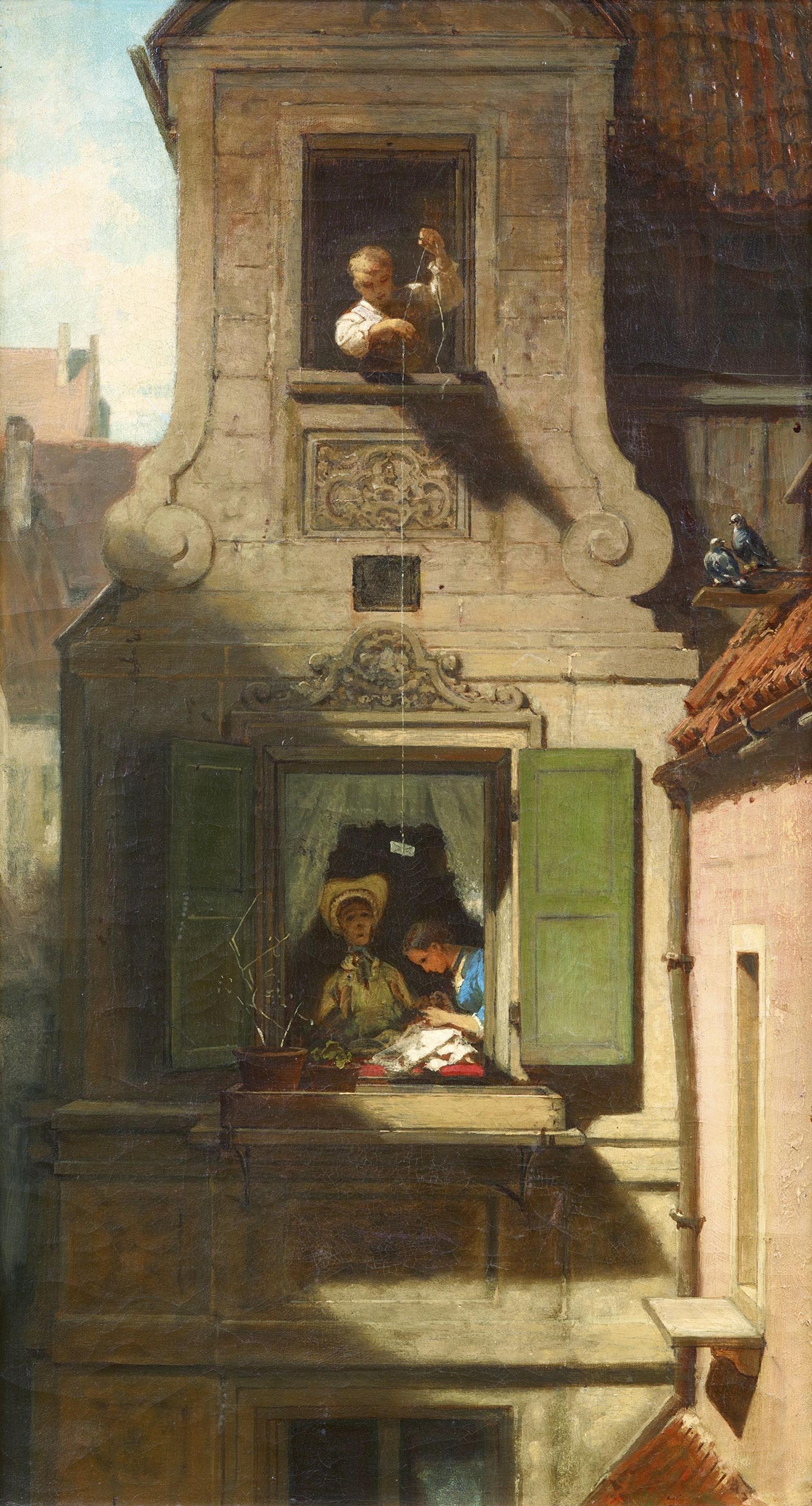 Carl Spitzweg: Der abgefangene Liebesbrief, ca. 1860.