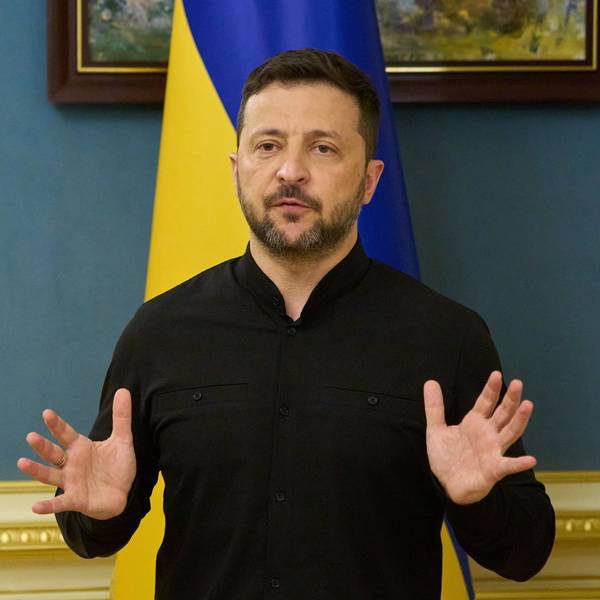 19.05.2025, Ukraine, Kiew: Der ukrainische Präsident Volodymyr Zelenskyy spricht während eines Pressebriefings. Foto: Efrem Lukatsky/AP/dpa +++ dpa-Bildfunk +++