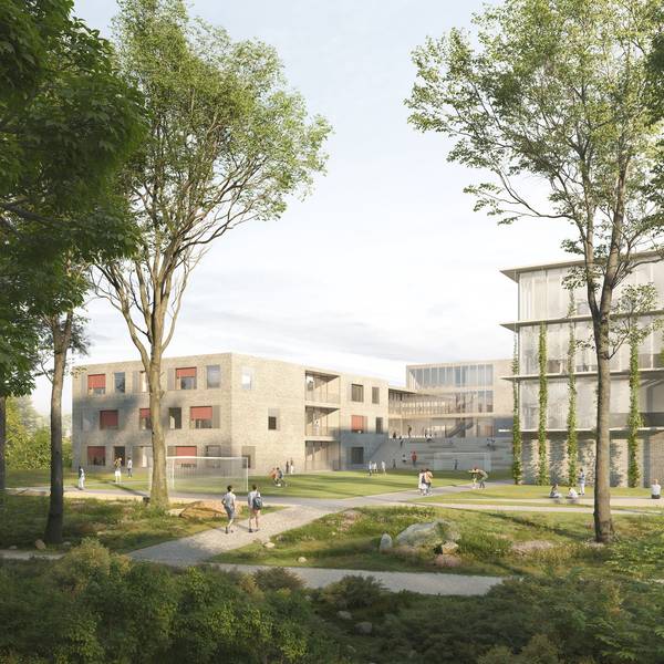 Die Grafik zeigt den Siegerentwurf für den geplanten Schulcampus Mühlenberg.