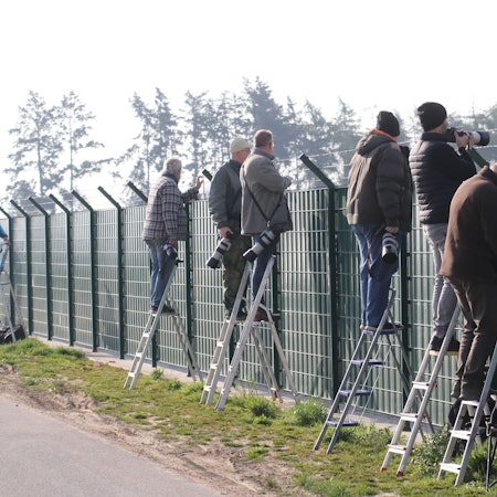 Das Foto zeigt „Planespotter“ am Fliegerhorst Nörvenich.