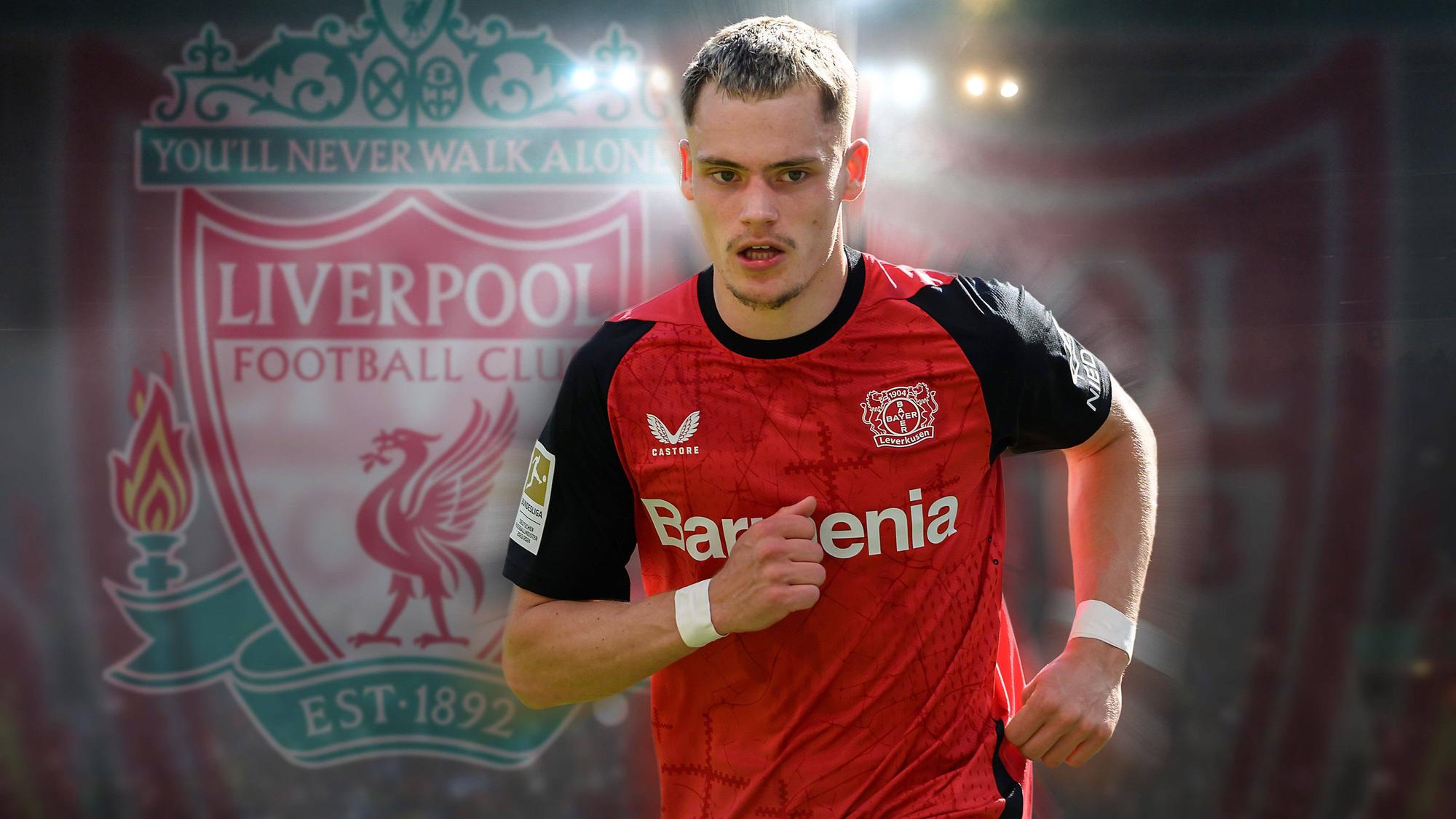FOTOMONTAGE: Florian Wirtz zieht es zum FC Liverpool in die englische Premier League.
