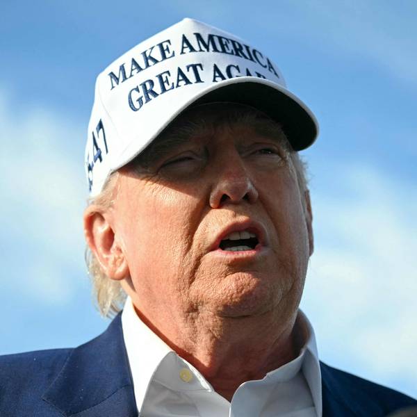 US President Donald Trump speaks to journalists before boarding Air Force One from Morristown Municipal Airport in Morristown, New Jersey, May 25, 2025, after spending the weekend in New Jersey. (Photo by SAUL LOEB / AFP)