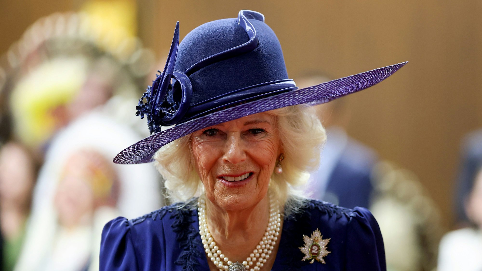 Königin Camilla von Großbritannien kommt zur Eröffnung des kanadischen Parlaments im Senat in Ottawa am 17.05.2025.