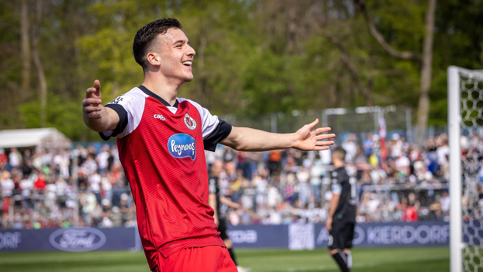Torjubel durch Said El Mala, FC Viktoria Köln.