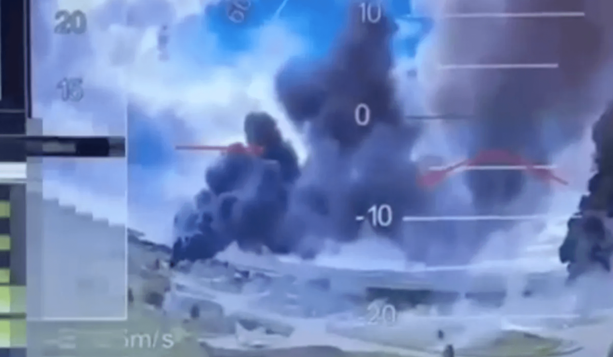 Ein Screenshot aus einem Video des ukrainischen Sicherheitsdienstes (SBU) soll die ukrainischen Luftangriffe auf Stützpunkte in Russland zeigen.