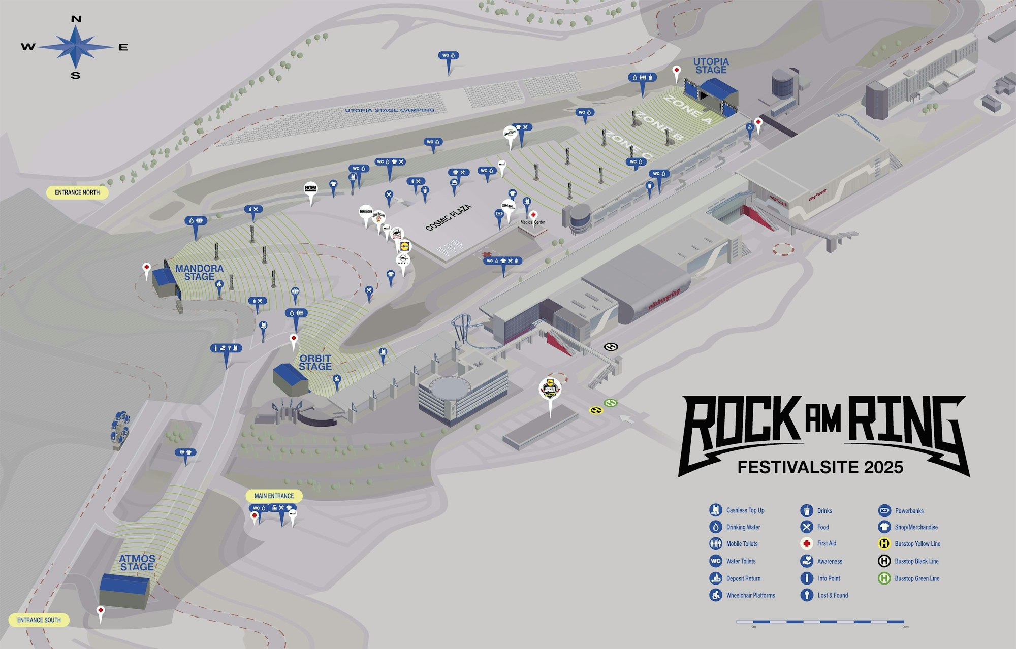 Geländeplan Infield Rock am Ring 2025
