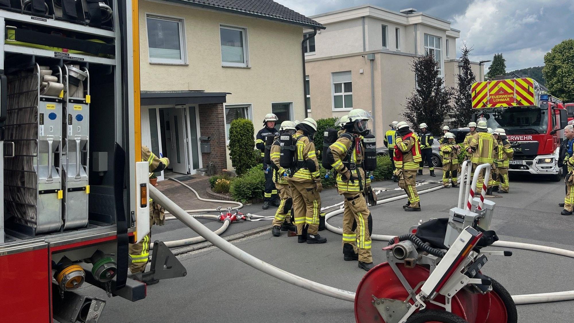 In Lohmar brannte in einem Einfamilienhaus eine Sauna.