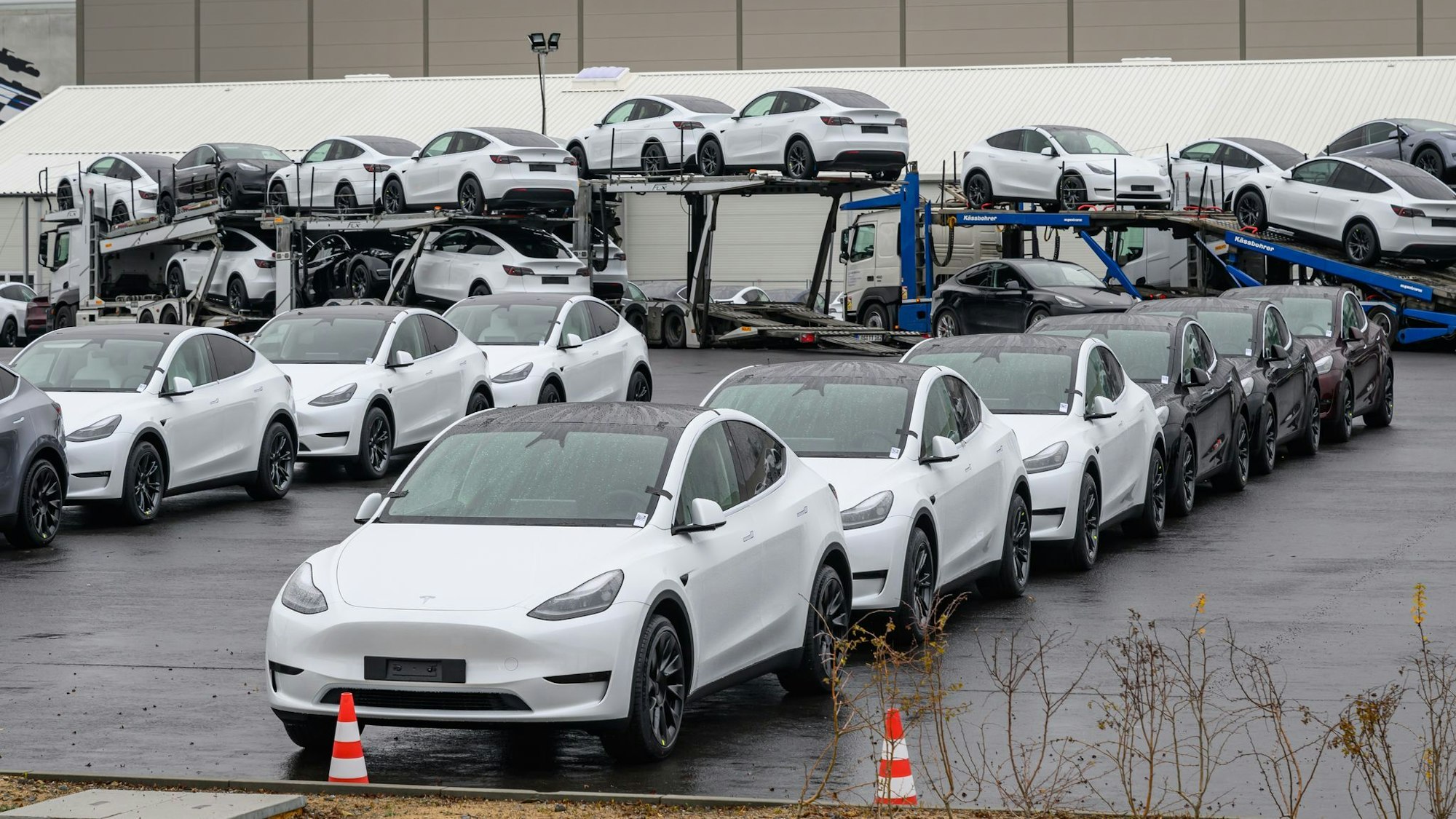 Tesla will als Robotaxis nach bisherigen Angaben zunächst handelsübliche Fahrzeuge des Typs Model Y einsetzen. (Archivbild)
