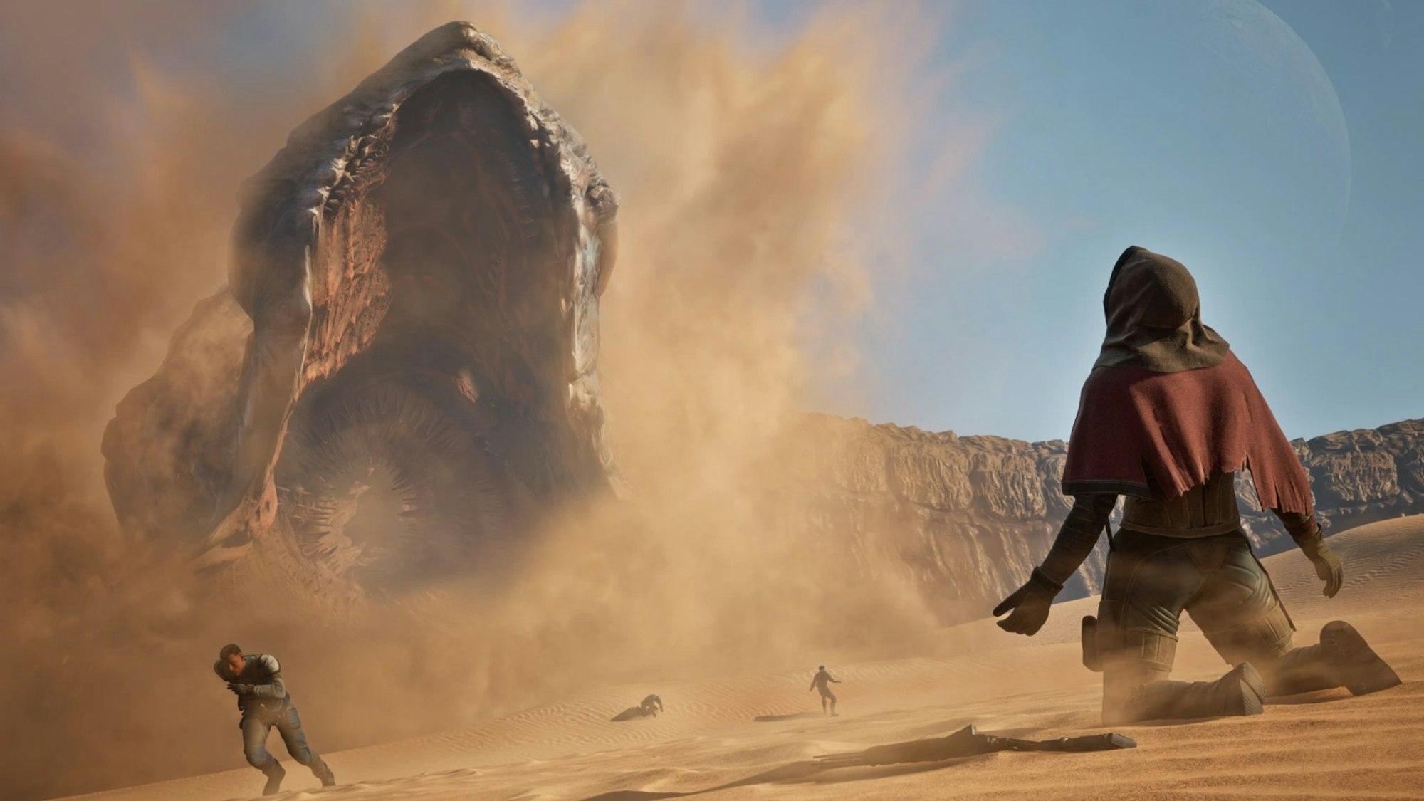 Der Sandwurm in «Dune Awakening» frisst alles - auch das gesamte Inventar.