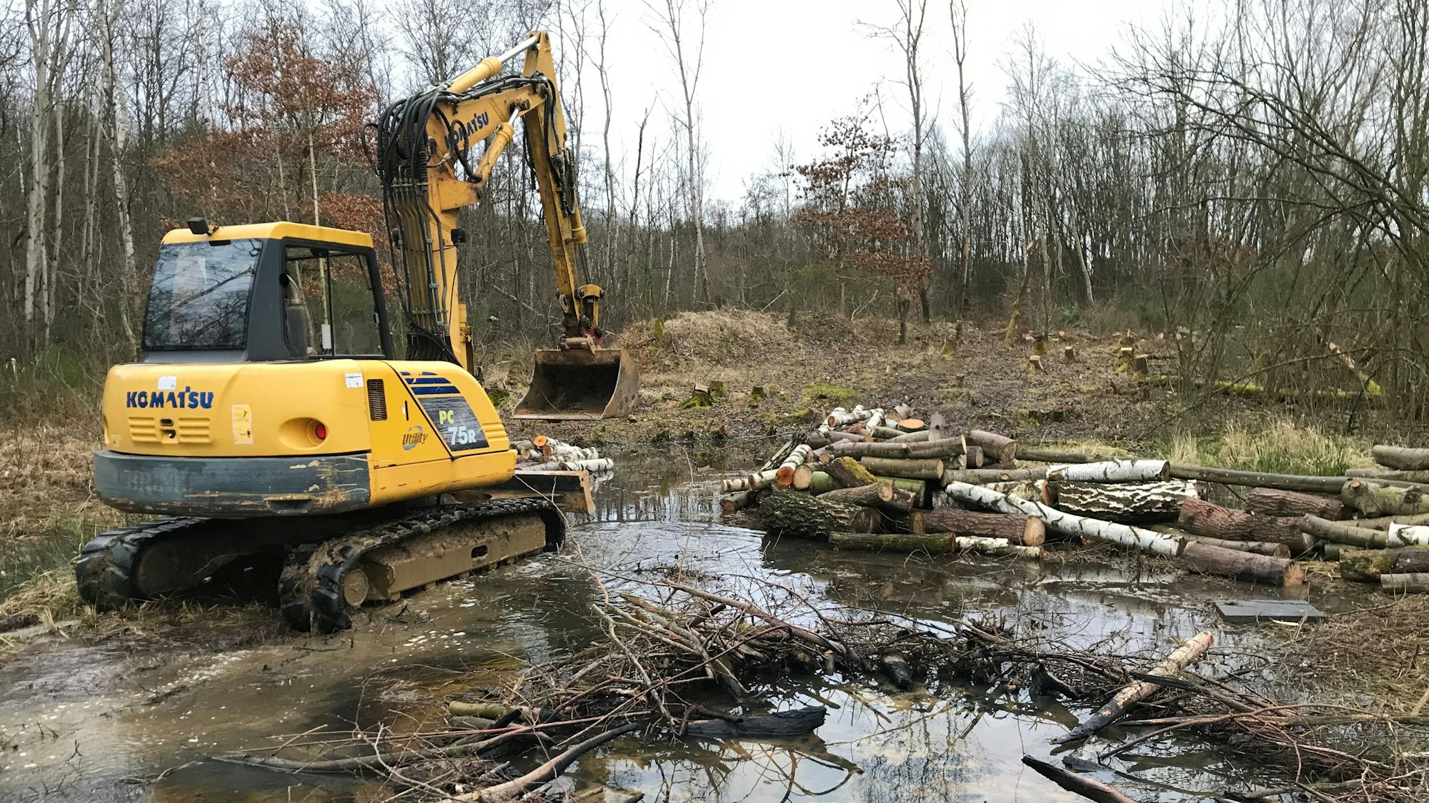 Biotoppflege im Naturschutzgebiet.