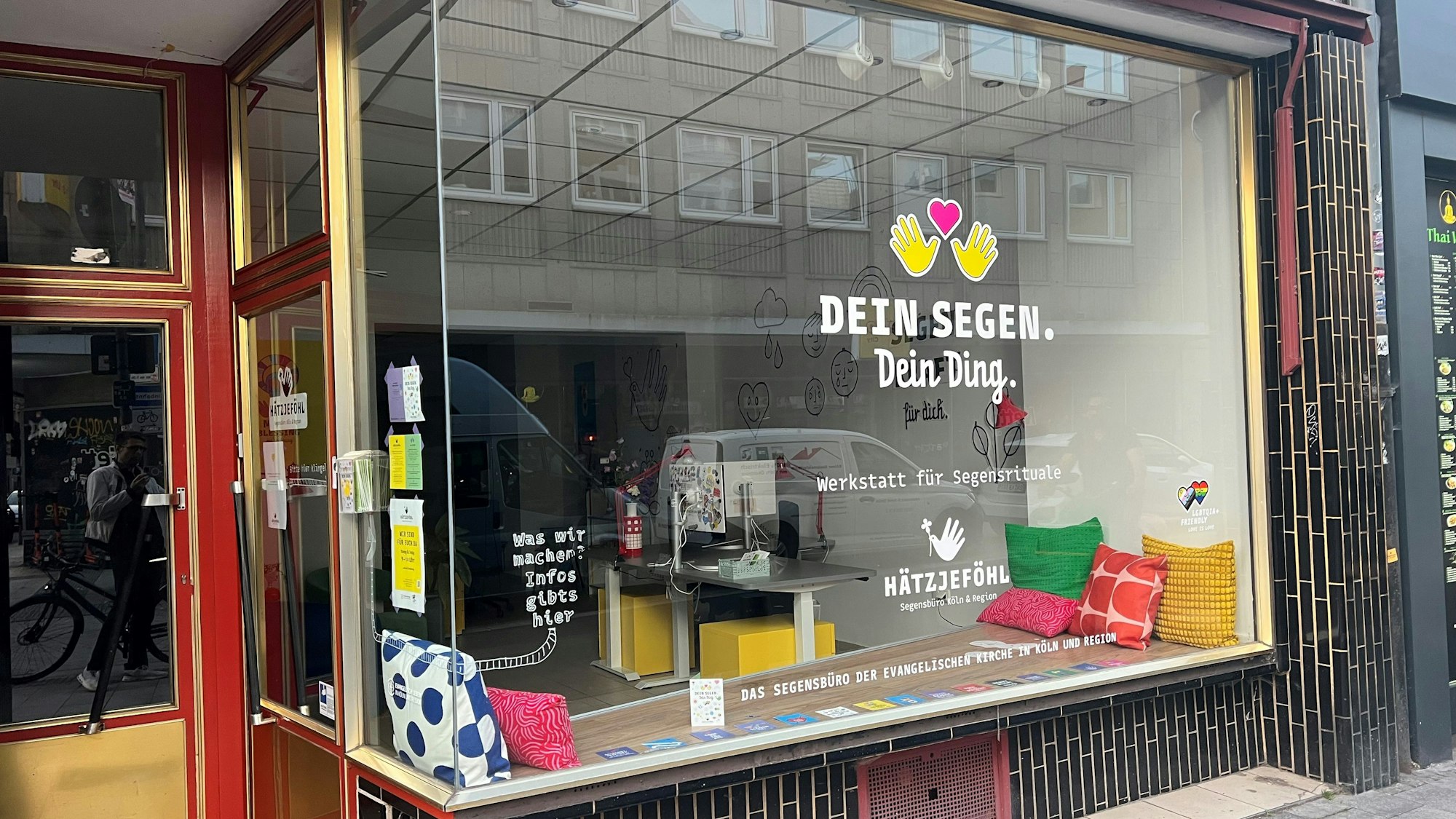 Das Segensbüro in der Severinstraße gibt es seit vergangenem März.