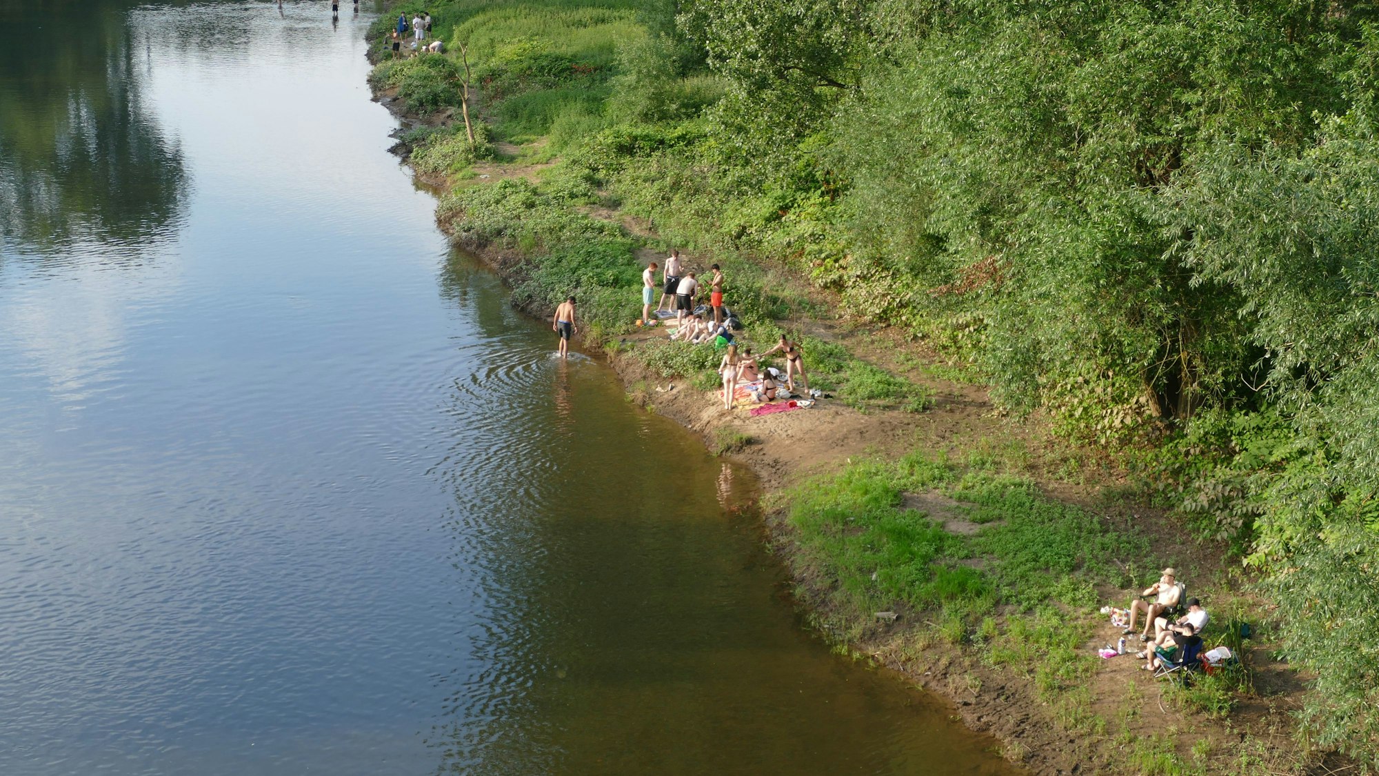 Bademöglichkeit an der Siegfähre in Troisdorf.