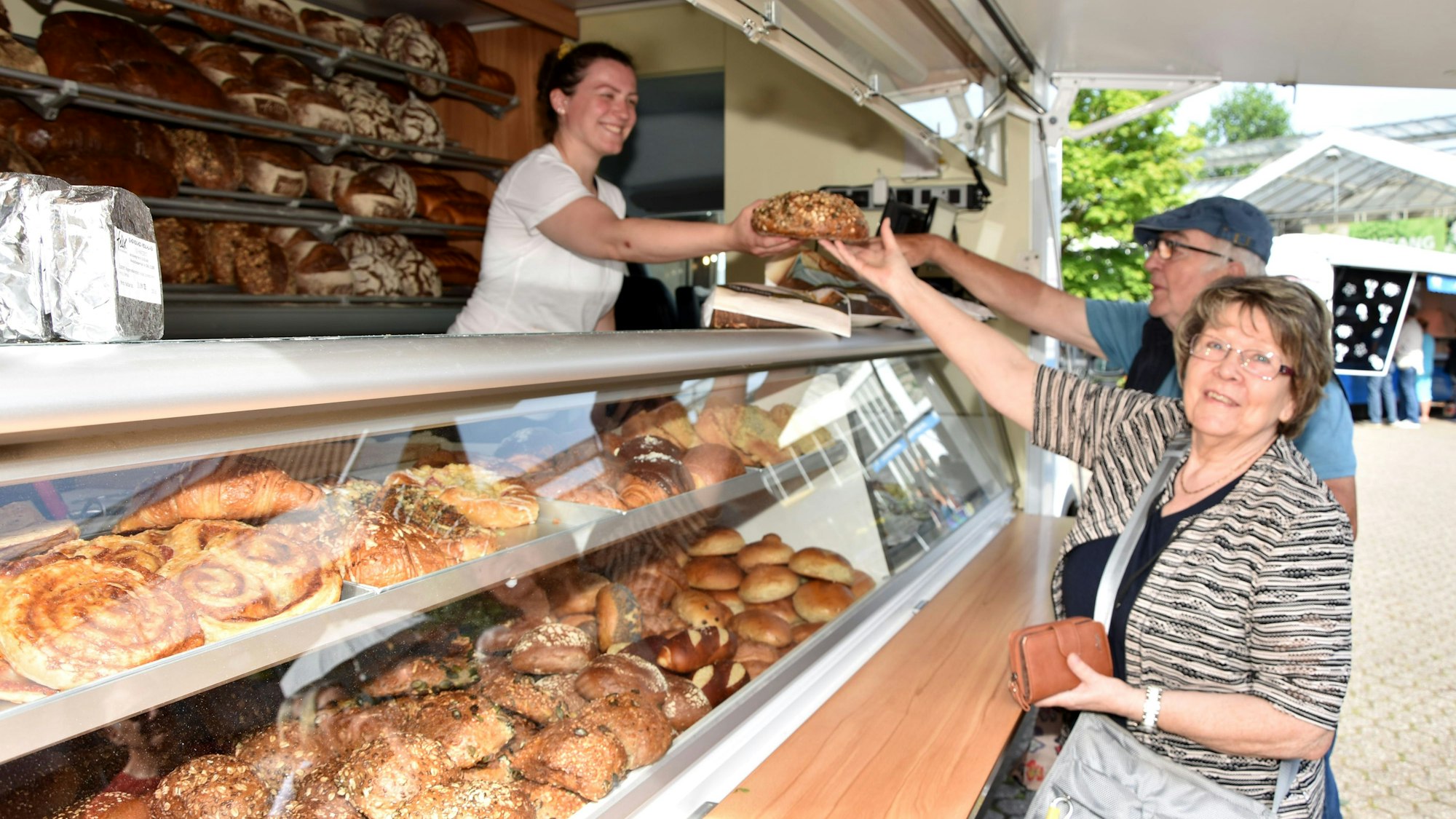 Das Foto zeigt den Stand des Brotsommeliers Felix.