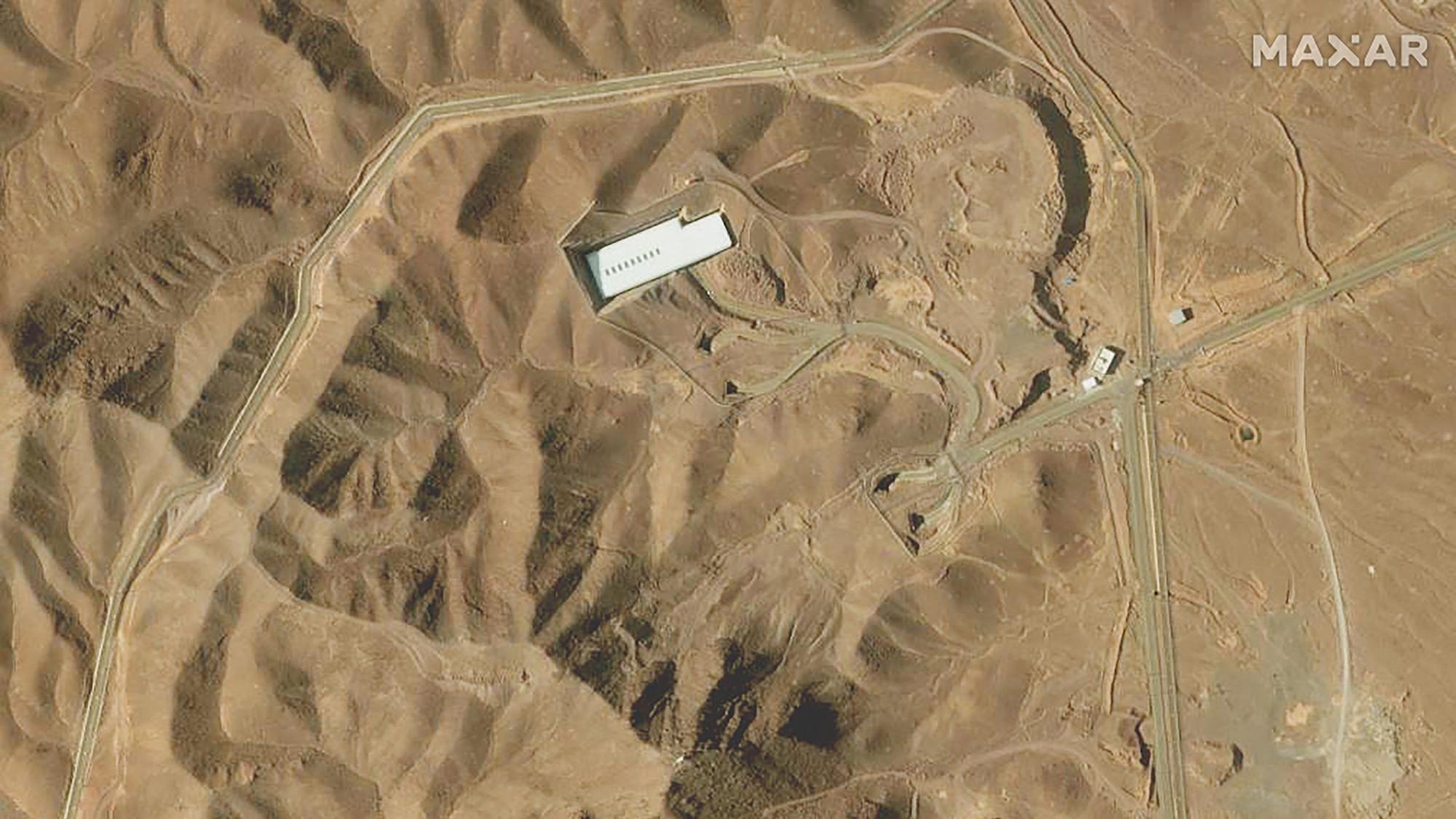 Das von Maxar Technologies zur Verfügung gestellte Satellitenbild zeigt die Atomanlage Fordo.