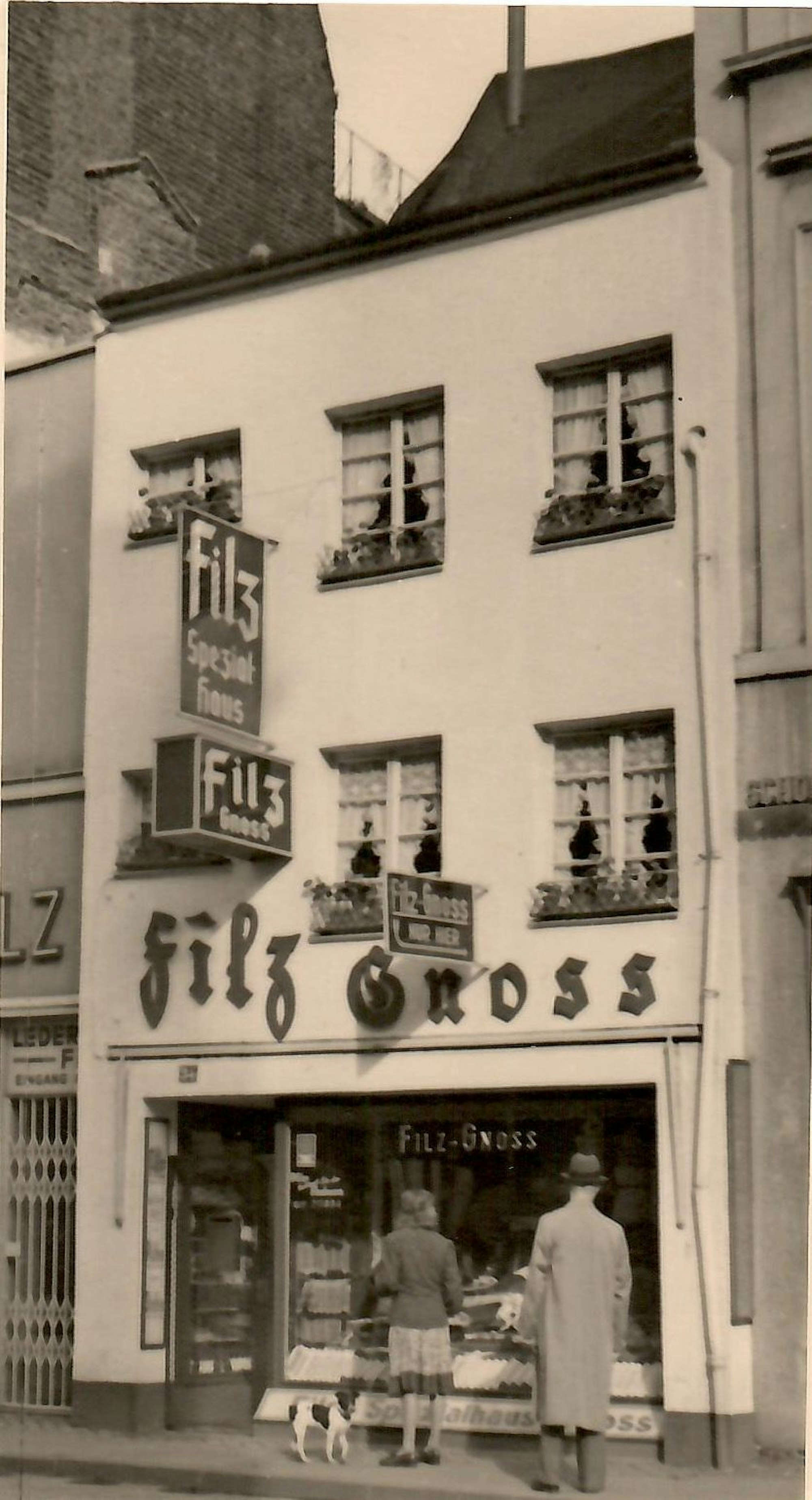 Ein Bild aus vergangenen Tagen: Wie Filz Gnoss in der Apostelnstraße früher aussah.