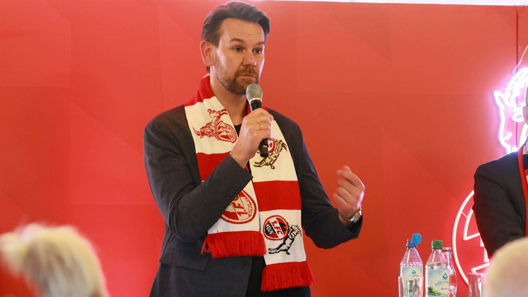 1. FC Köln, 12. Mann im Rheinenergiestadion, Mitgliederstammtisch, Thomas Kessler (1. FC Köln), 17.06.2025, Bild: Herbert Bucco