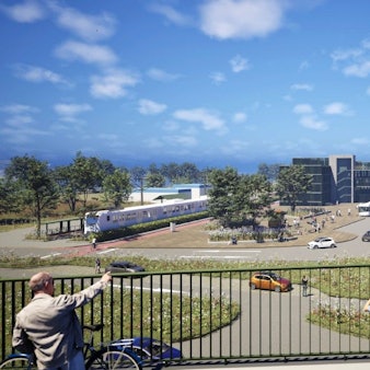 Eine Visualisierung des künftigen Mobilitätsknotens.