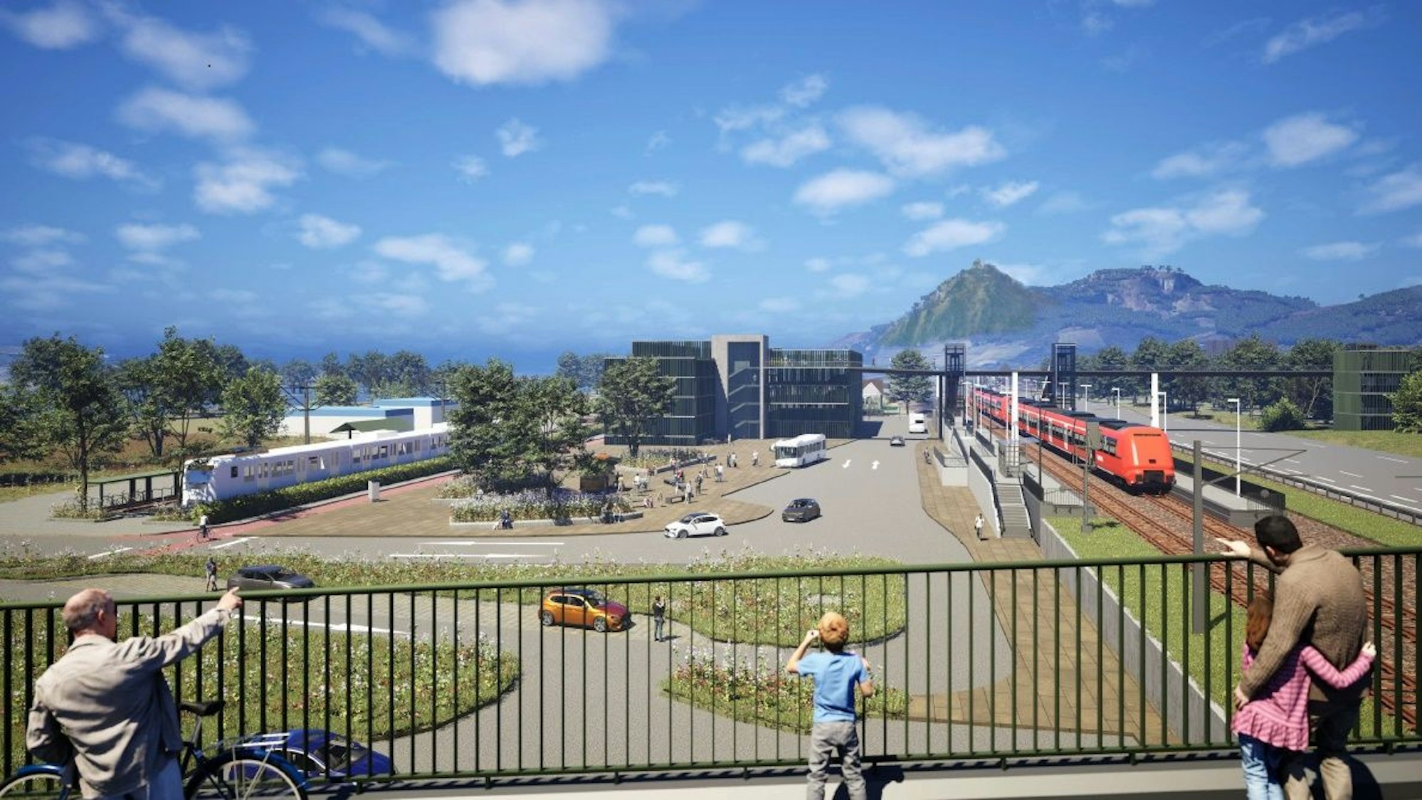 Eine Visualisierung des künftigen Mobilitätsknotens.