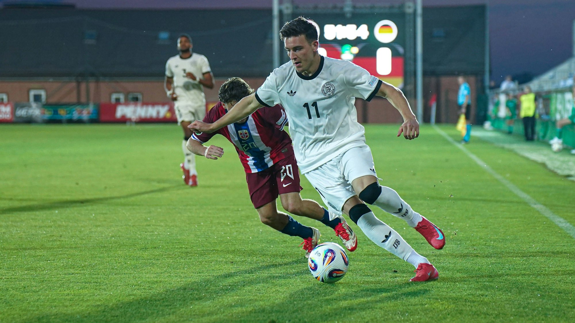 UEFA European Under-19 Championship 2025 Group B: Norway vs. Germany Said El Mala of Germany National Under-19 Football Team and Jesper Reitan-Sunde of Norway National Under-19 Football Team in action during the UEFA European Under-19 Championship 2025 Group B: Norway vs. Germany match on 20 June 2025, at Anghel Iordanescu Stadium, in Voluntari, Romania Voluntari Anghel Iordanescu Stadium Romania Copyright: xAlexandraxFechetex DSC05511