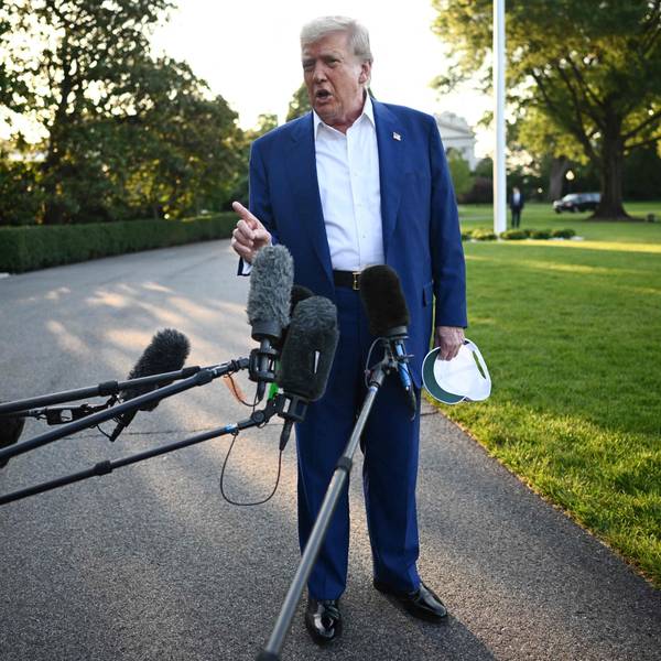 Das Foto zeigt US-Präsident Donald Trump vor seinem Abflug zum Nato-Gipfel in Den Haag. Foto: Mandel Ngan/AFP.