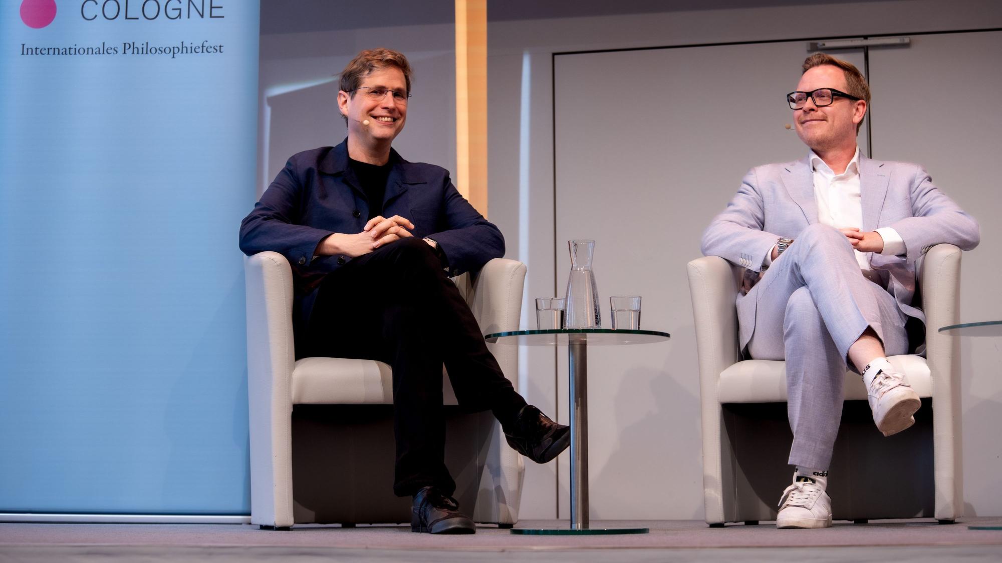 Daniel Kehlmann und Markus Gabriel bei der phil. Cologne