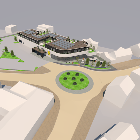 Entwurf des neuen Lidl in Hilgen