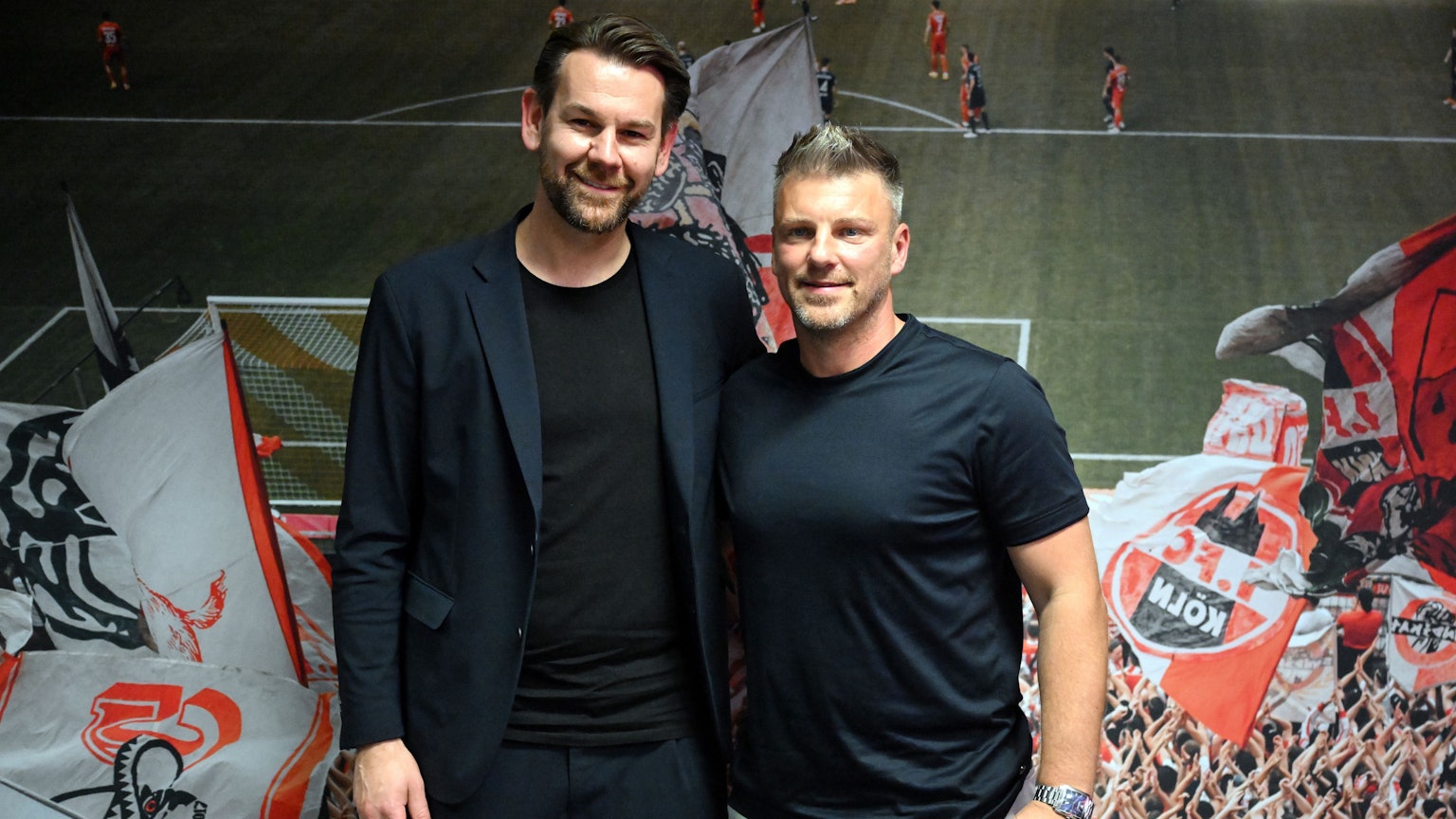 Sportdirektor und Cheftrainer des 1. FC Köln: Lukas Kwasniok (r.) und Thomas Kessler.