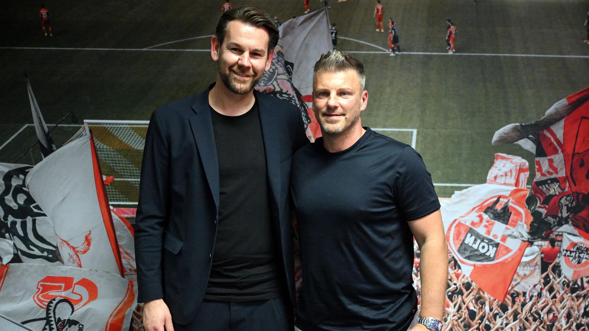 Sportdirektor und Cheftrainer des 1. FC Köln: Lukas Kwasniok (r.) und Thomas Kessler.