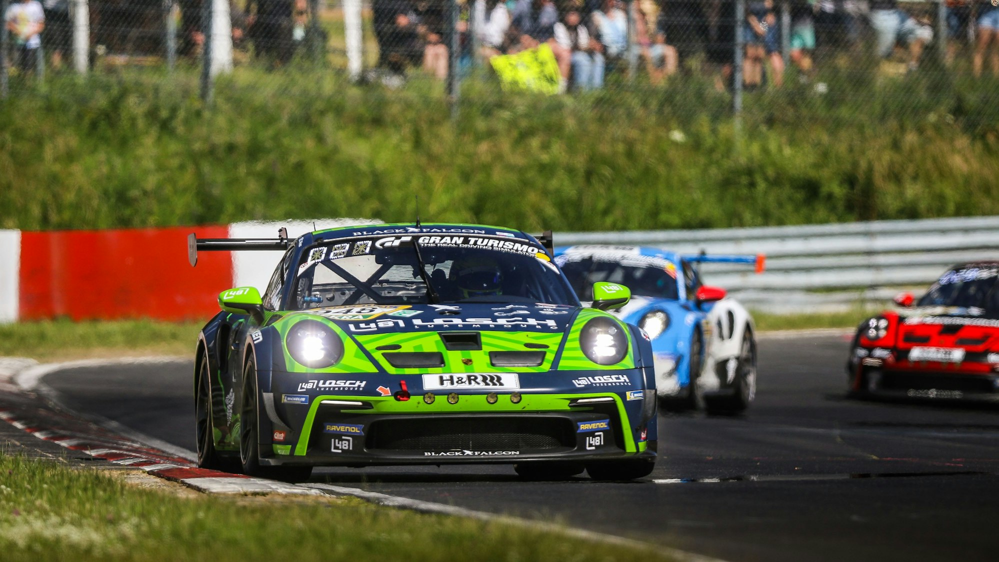 Das Bild zeigt den Porsche, mit dem Tobias Müller auf dem Ring unterwegs war.