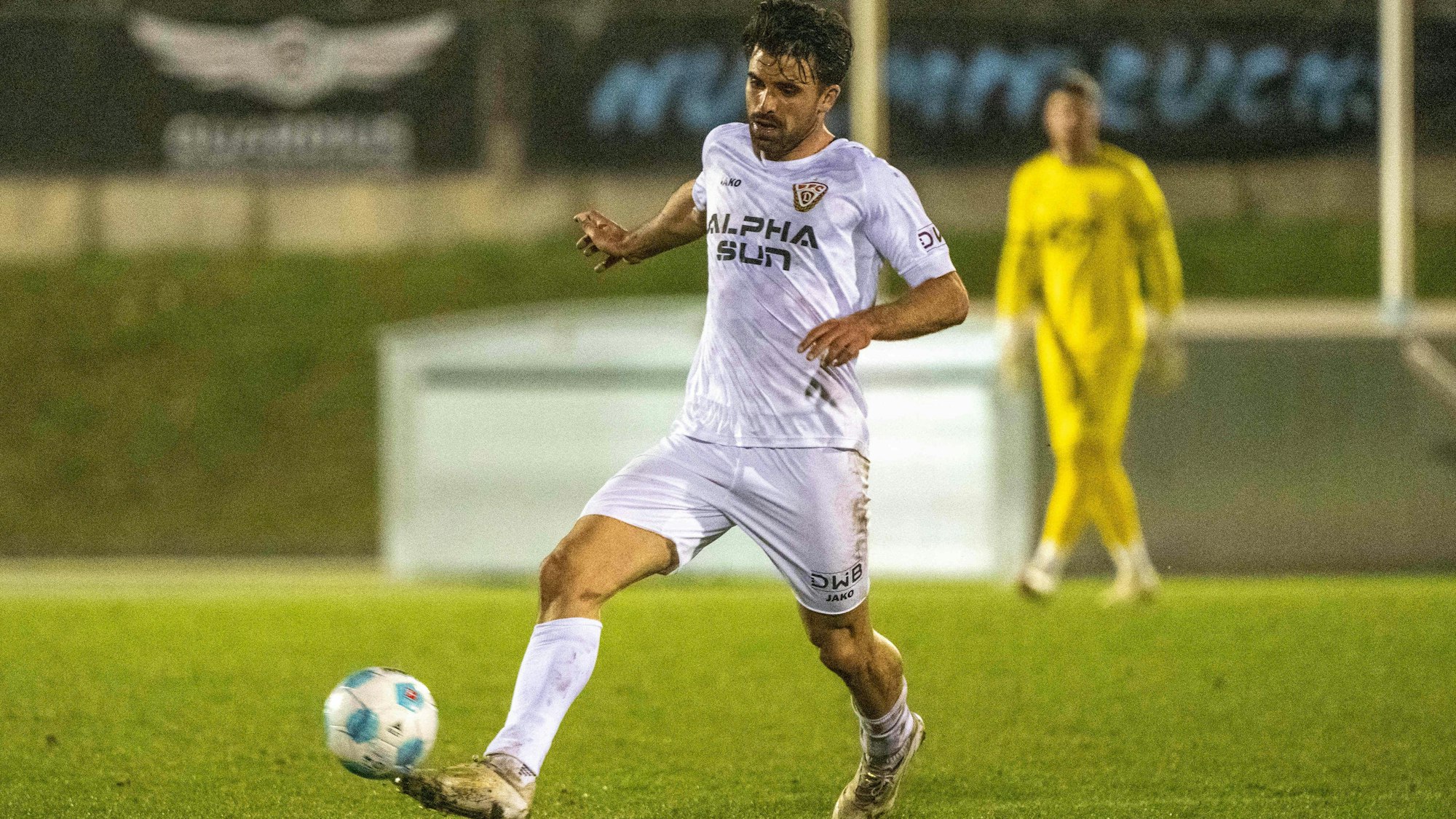 Fußball, Herren, Saison 2024/2025, Regionalliga Nordost 23. Spieltag / Nachholspiel, F.C. Hertha 03 Zehlendorf - BFC Dynamo 3:5, David Haider Kamm Al-Azzawe BFC Dynamo, 26.03. 2025, *** Soccer, Men, Season 2024 2025, Regionalliga Nordost 23 Matchday Catch-up , F C Hertha 03 Zehlendorf BFC Dynamo 3 5 , David Haider Kamm Al Azzawe BFC Dynamo , 26 03 2025, Copyright: xMatthiasxKochx