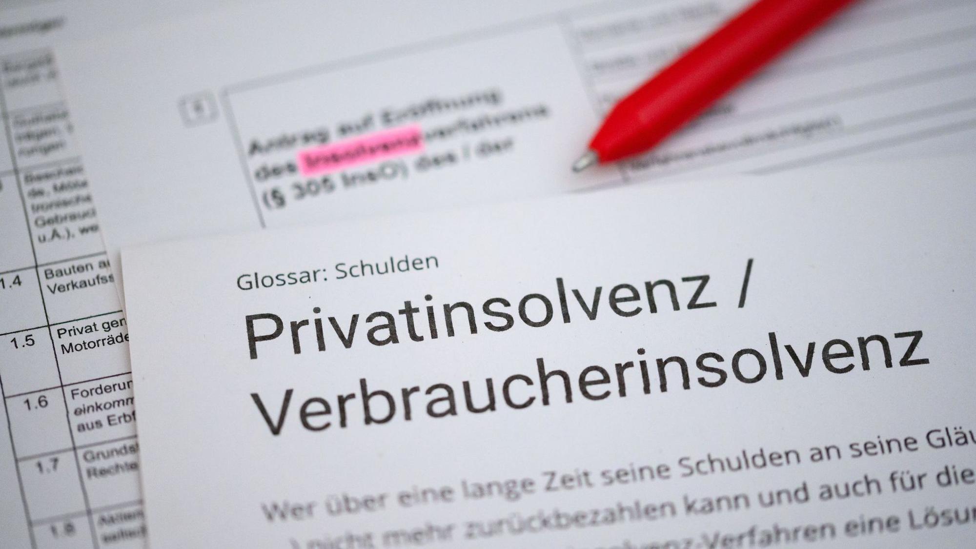 Auch bei den Verbraucherinsolvenzen sind die Zahlen deutlich gestiegen. (Symbolbild)