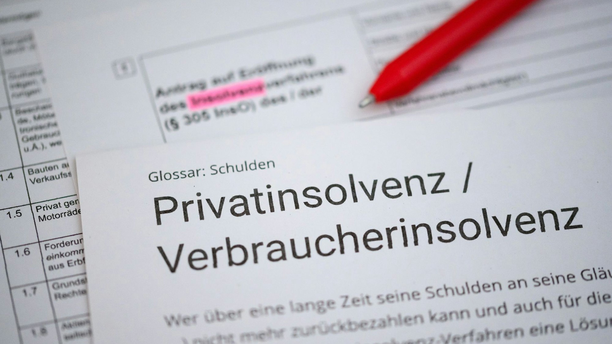 Auch bei den Verbraucherinsolvenzen sind die Zahlen deutlich gestiegen. (Symbolbild)