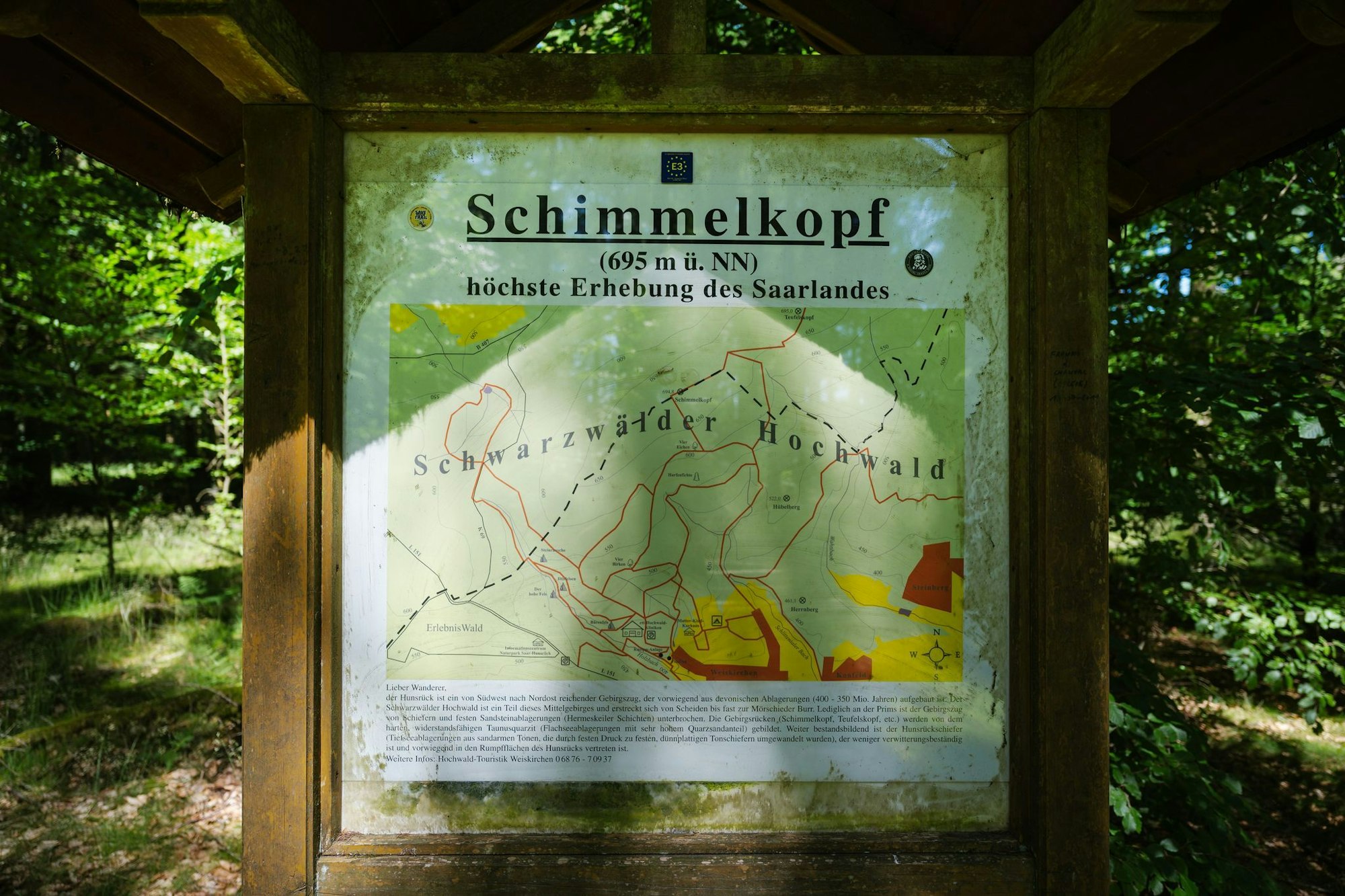 Jahrzehntelang war der Schimmelkopf die höchste natürliche Erhebung des Saarlandes. - bis 2005 neue, präzisere Messungen kamen.