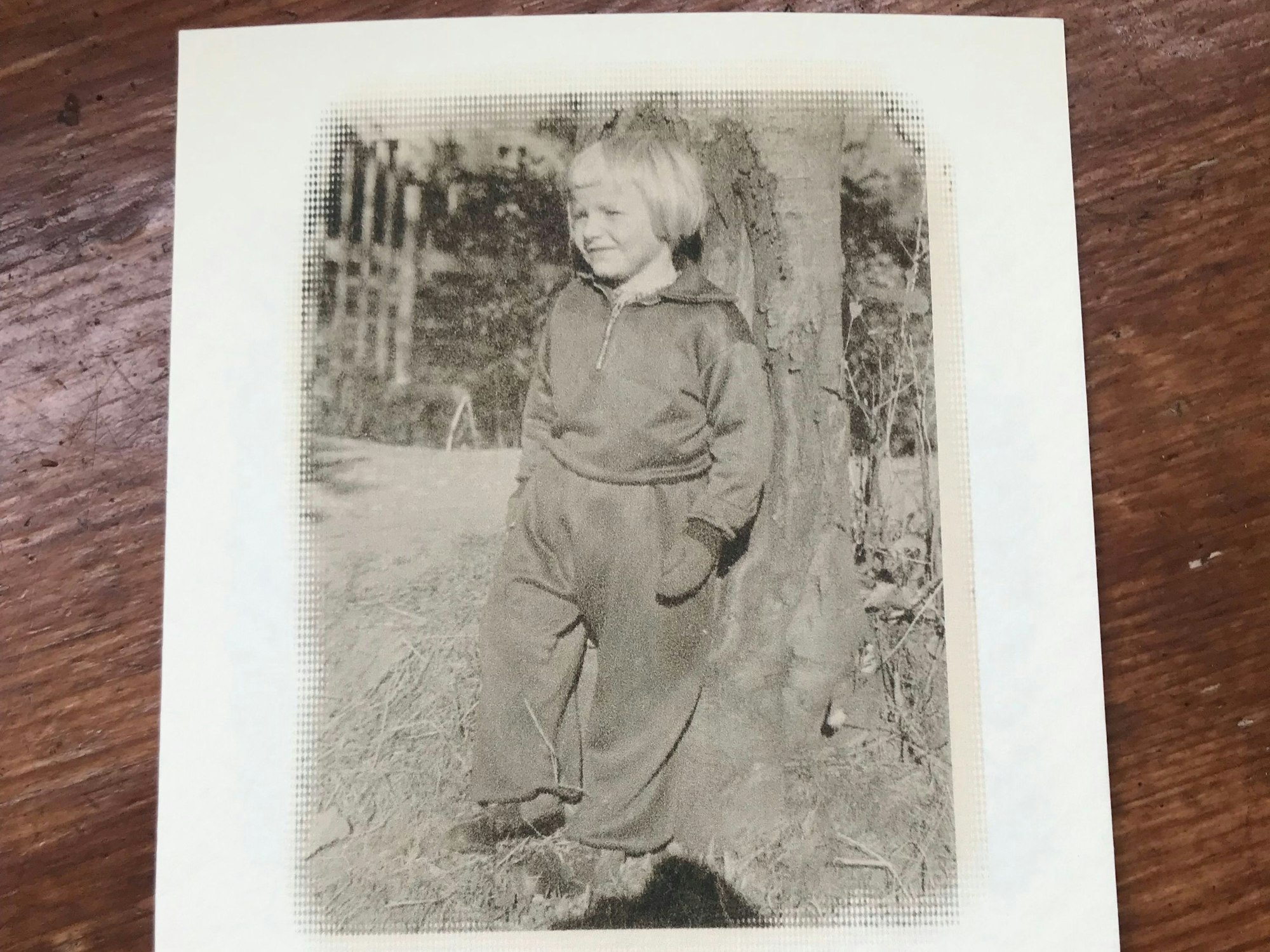 Joachim Goeritz als kleiner Junge bereits in der neuen Heimat im Erzgebirge.