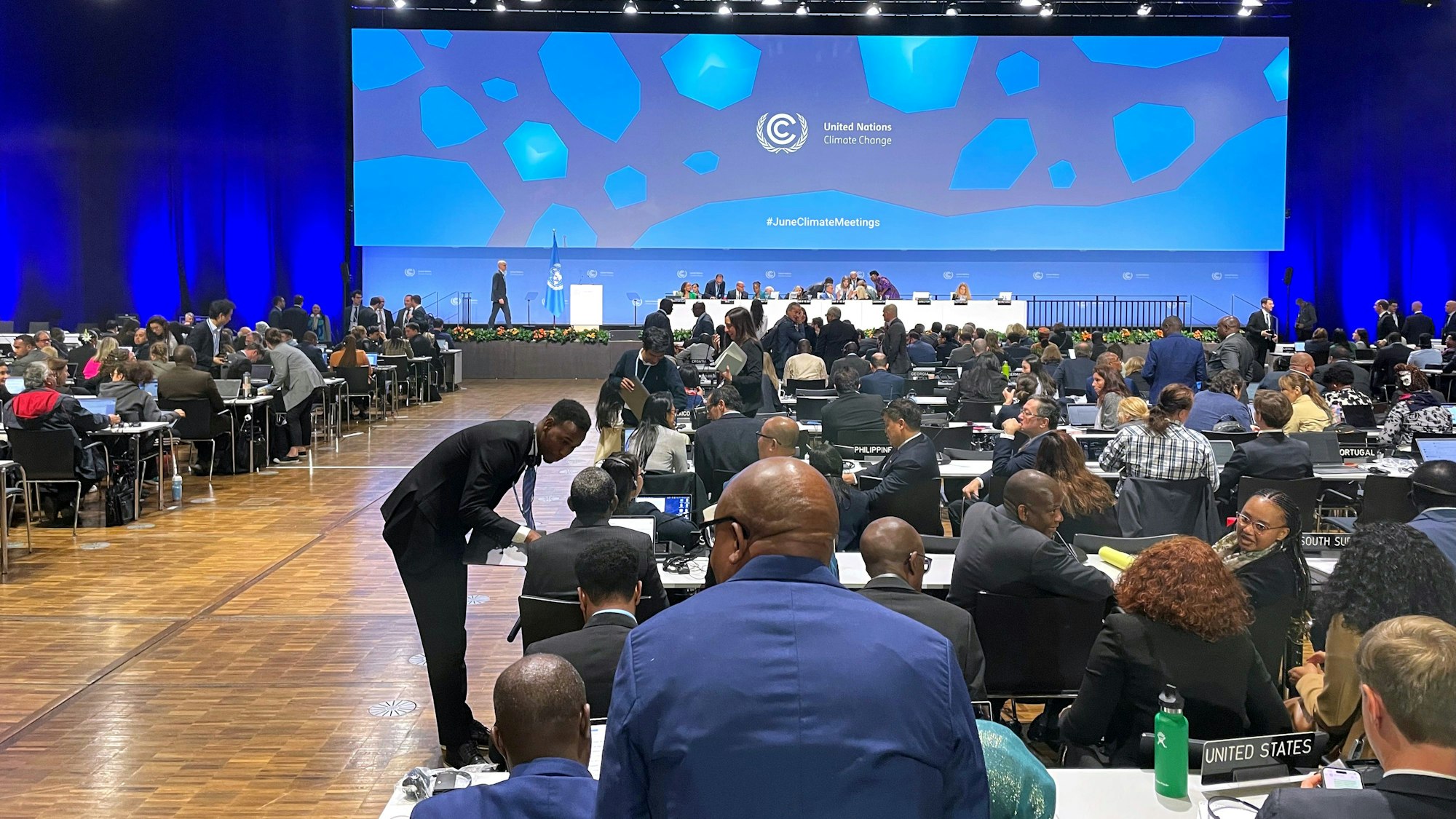 Das World Conference Center Bonn (WCCB) – hier bei der alljährlichen Zwischenkonferenz zur Vorbereitung der Weltklimakonferenz – gehört zu den Aktivposten der Tourismuswirtschaft in der Region Bonn/Rhein-Sieg.