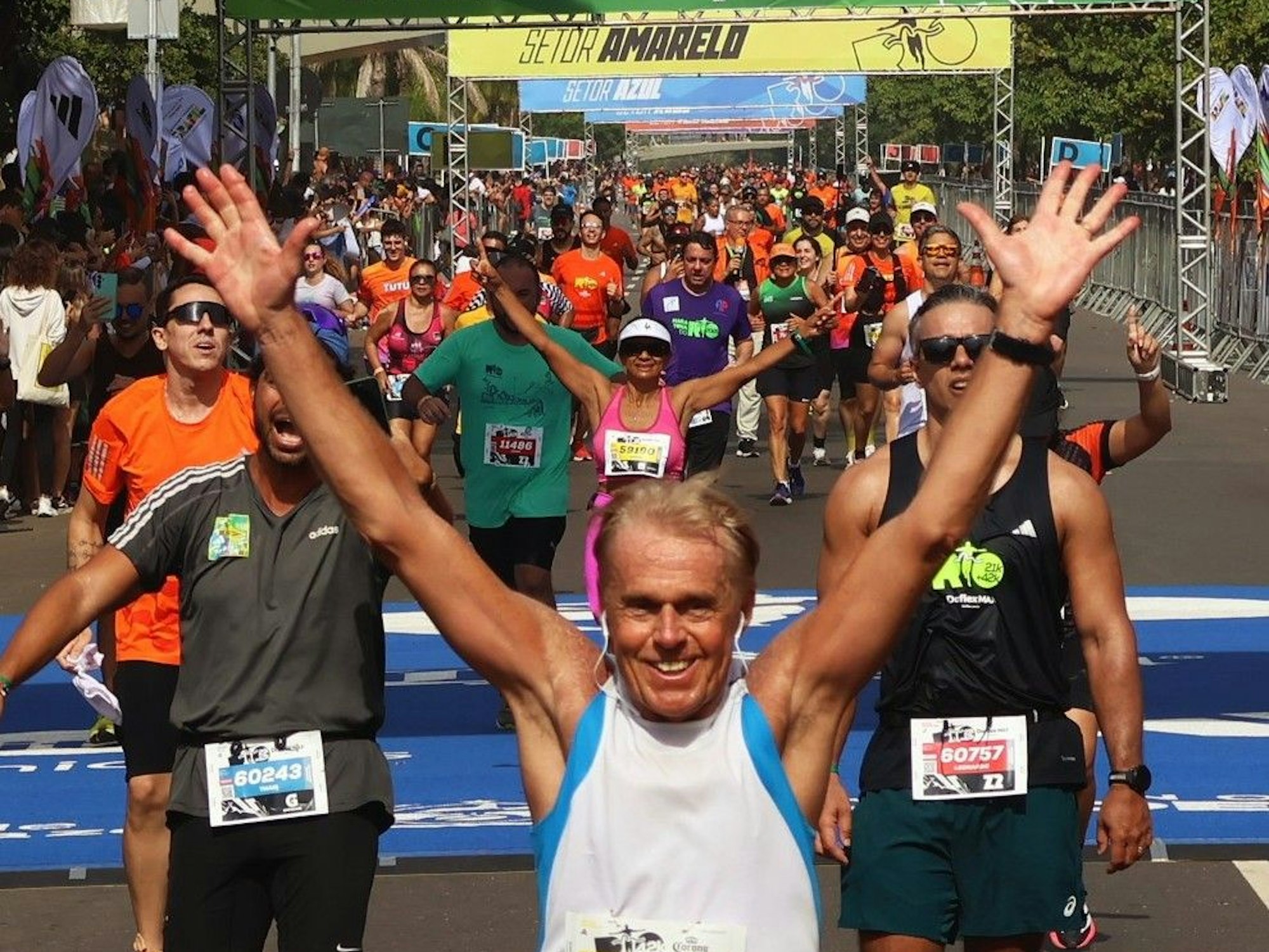 Hans Werner Wüst beim Marathon in Rio de Janeiro