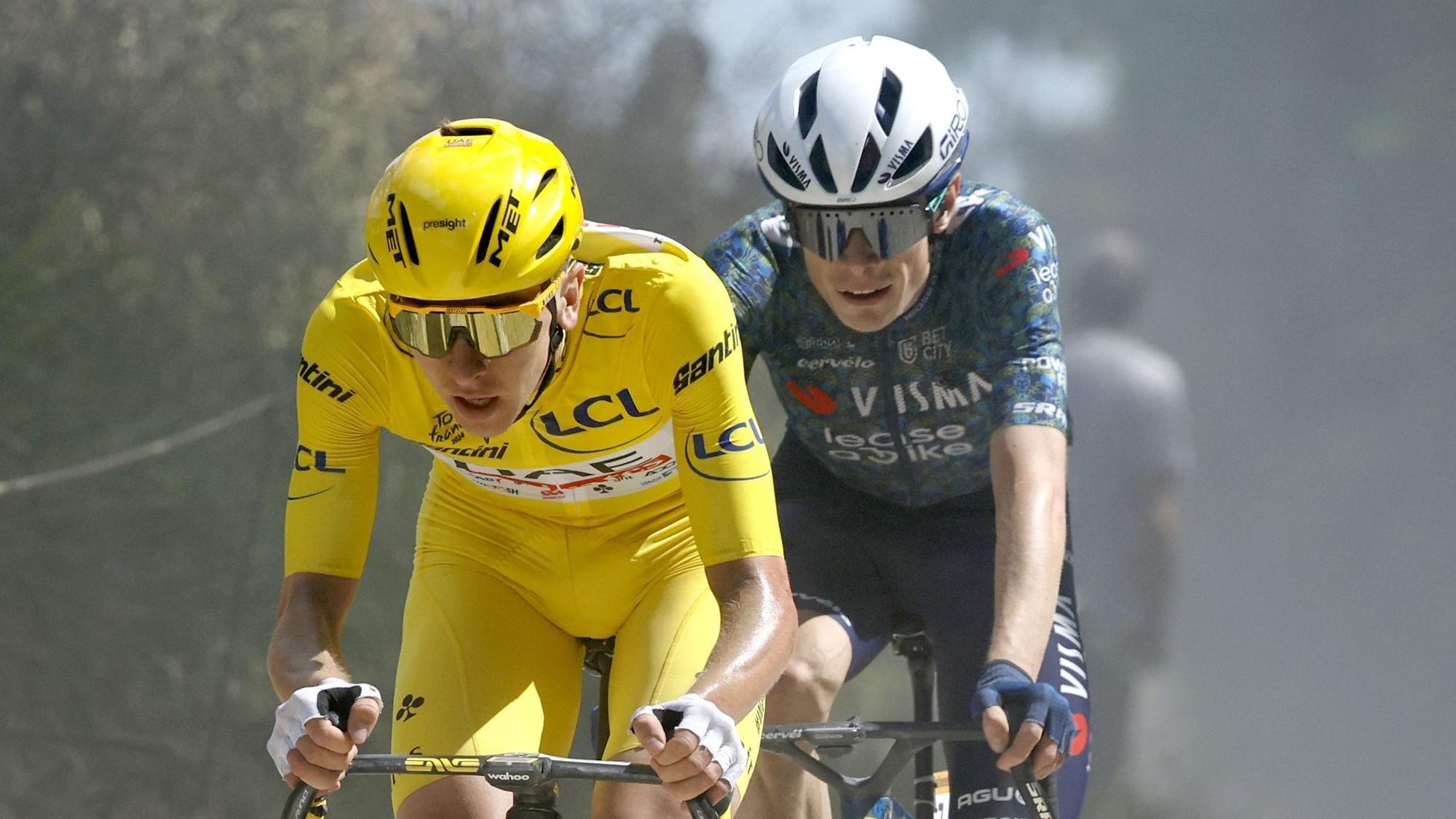 Kommt es wieder zum Duell zwischen Tadej Pogacar (l) gegen Jonas Vingegaard?
