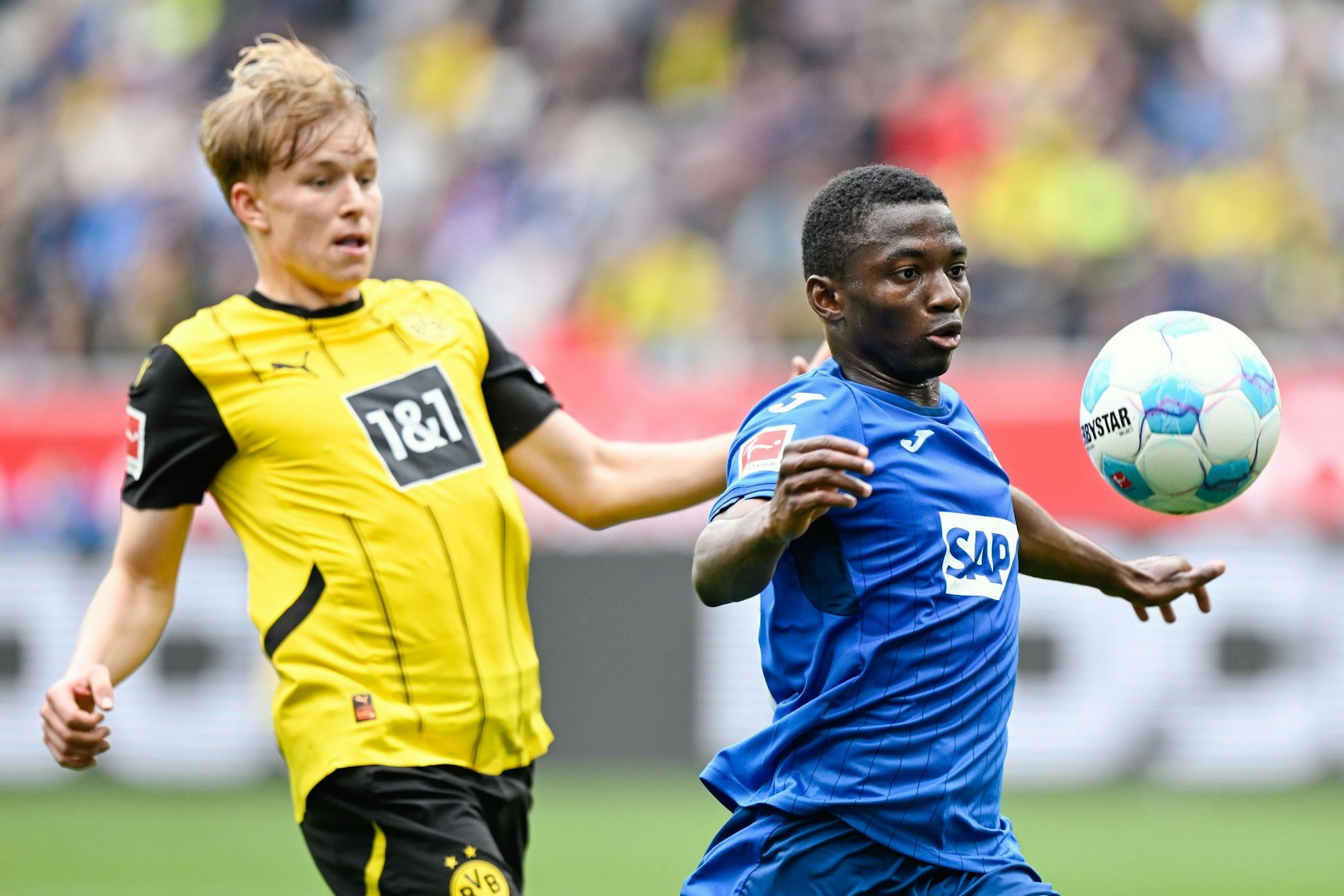 Entdeckt durch KI: Hoffenheims Bazoumana Touré (r.)