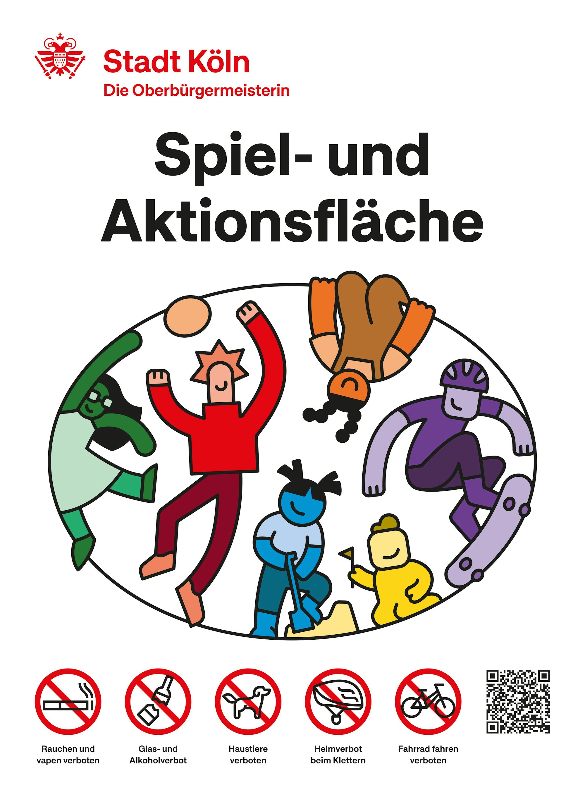 Neues Spielplatz-Schild