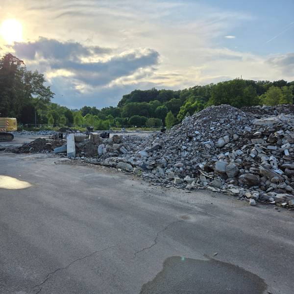 Baustelle des Pro-Markt-Geländes nach dem Abriss.
