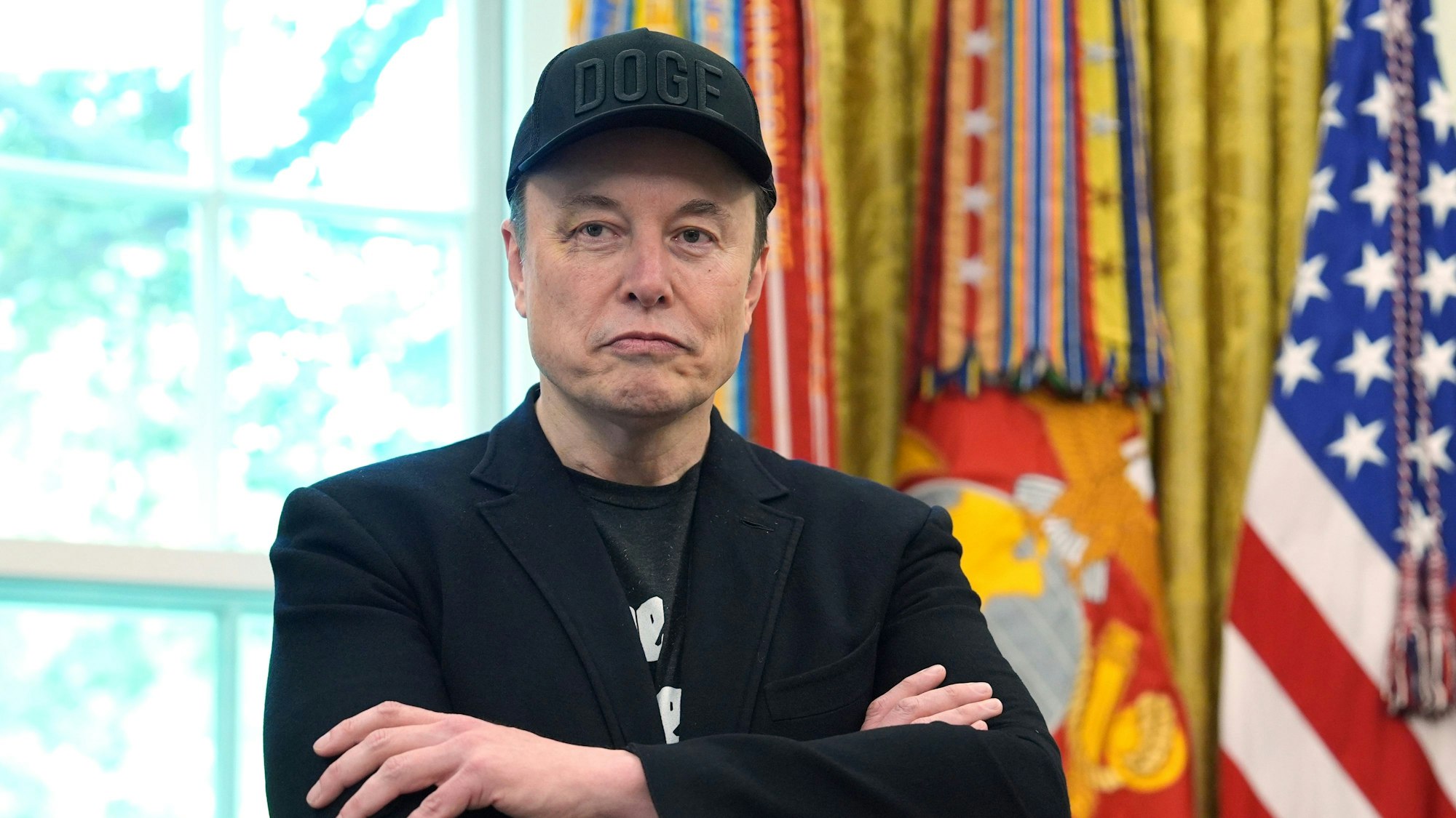 das Bild zeigt Elon Musk, Gründer und CEO von Tesla. Foto: Evan Vucci/AP/dpa