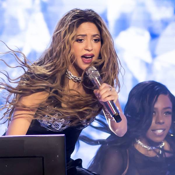 Pop-Sängerin Shakira während eines Auftritts.