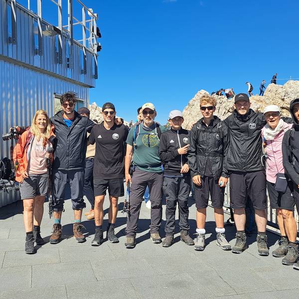 Ziel erreicht: der Gipfel der Zugspitze.
