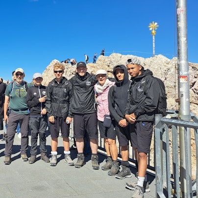 Ziel erreicht: der Gipfel der Zugspitze.