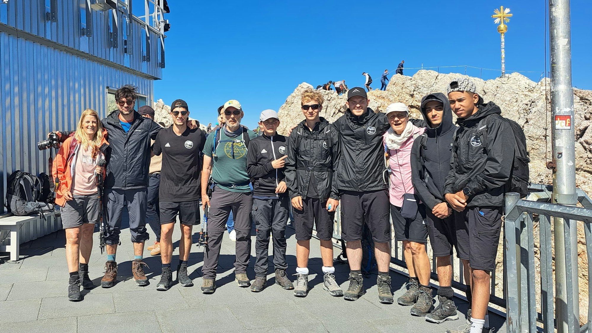 Ziel erreicht: der Gipfel der Zugspitze.