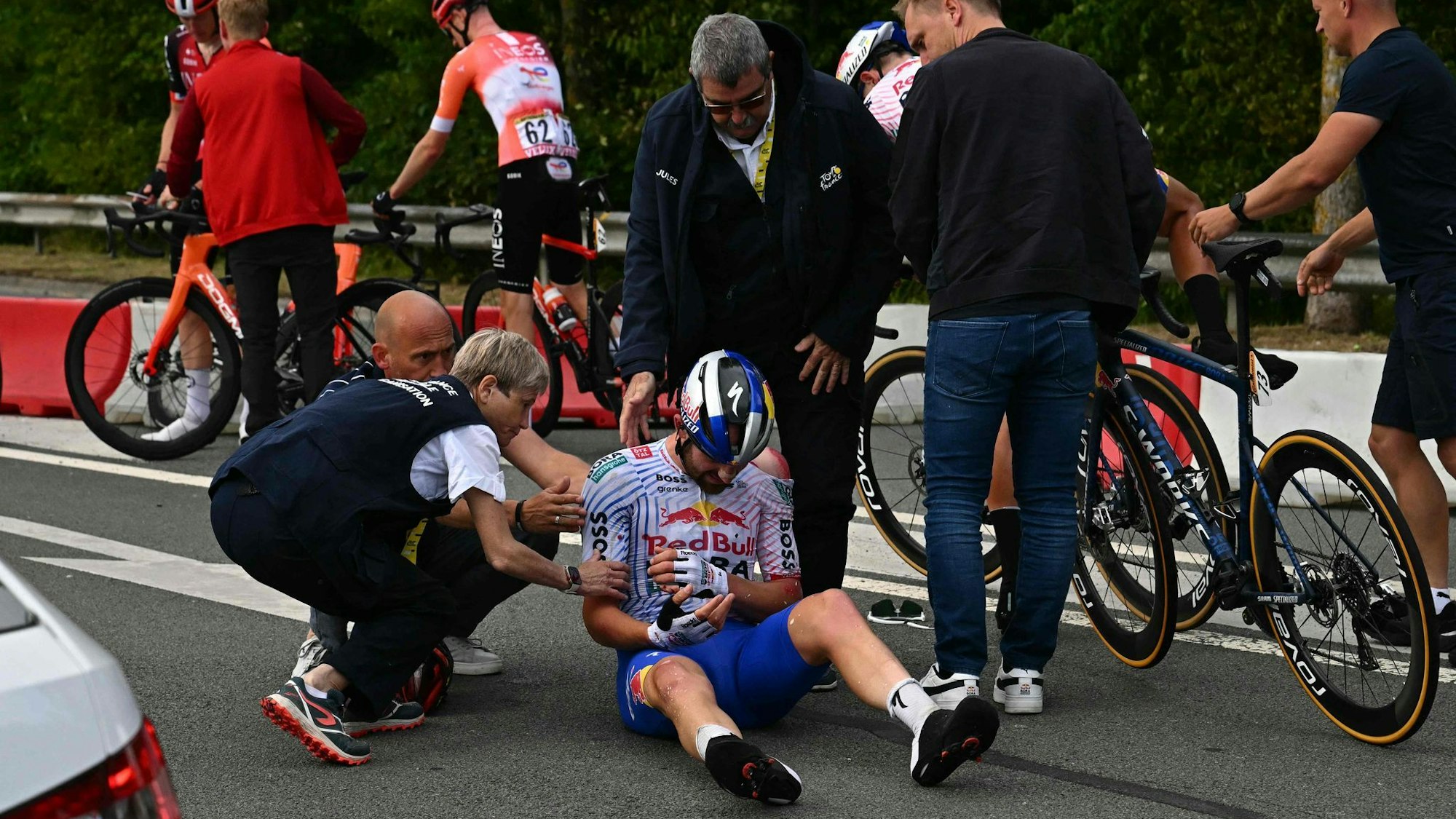 Eines von vielen Sturzopfern bei der Tour: Jordi Meeus.