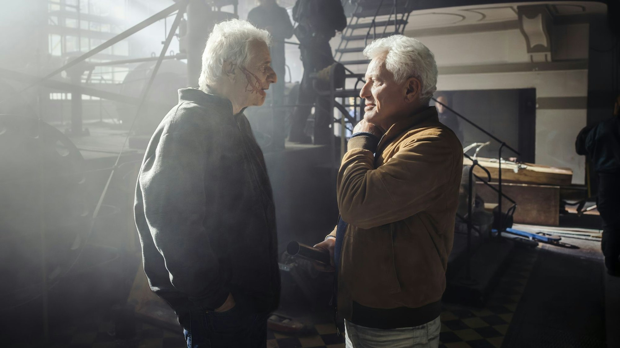 Wachtveitl und Nemec beim Dreh