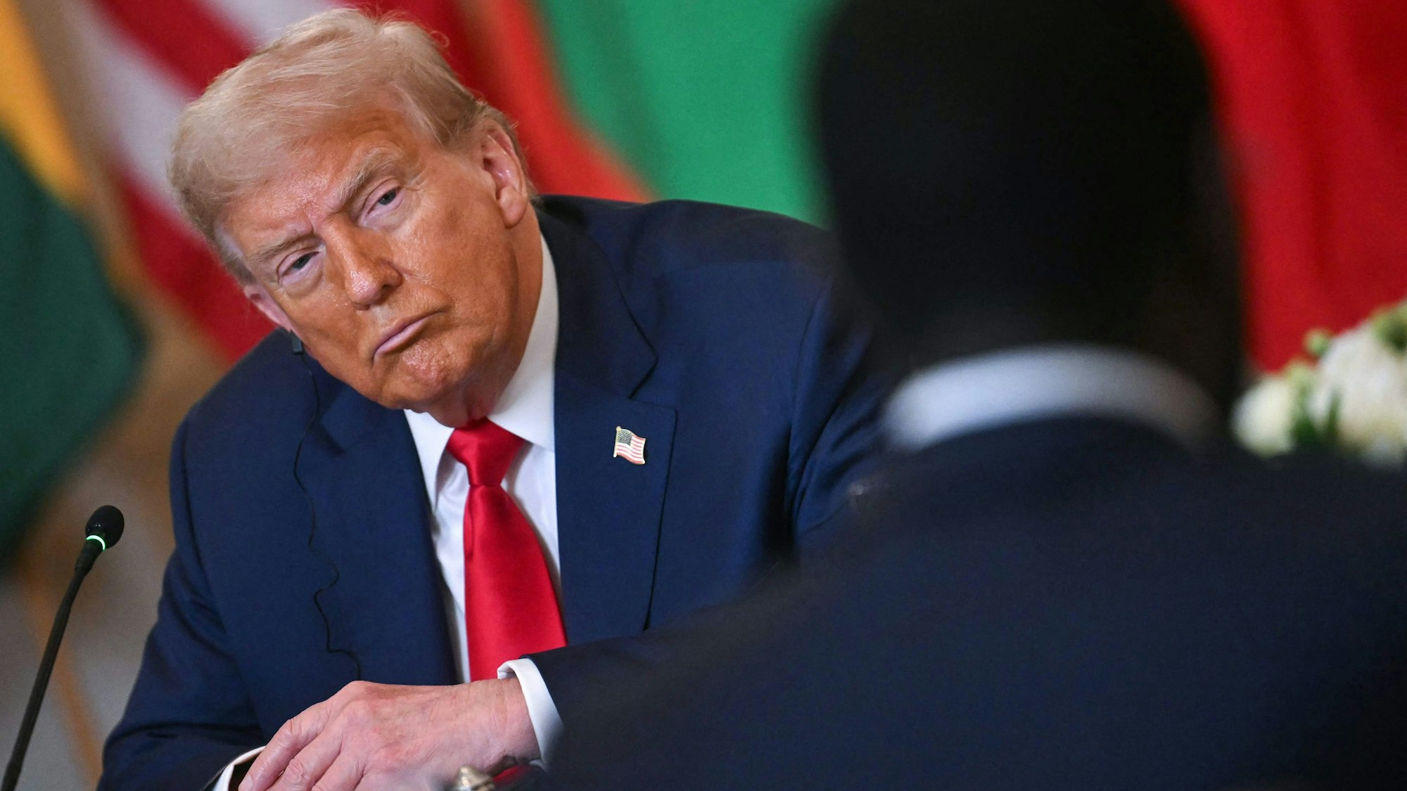 US-Präsident Donald Trump im Gespräch mit afrikanischen Staatschefs. (Archivbild)