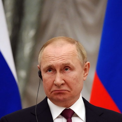 Kremlchef Wladimir Putin bei einer Pressekonferenz. Die Äußerungen aus Moskau zum Baltikum werden jenen zur Ukraine vor dem Krieg immer ähnlicher. (Archivbild)