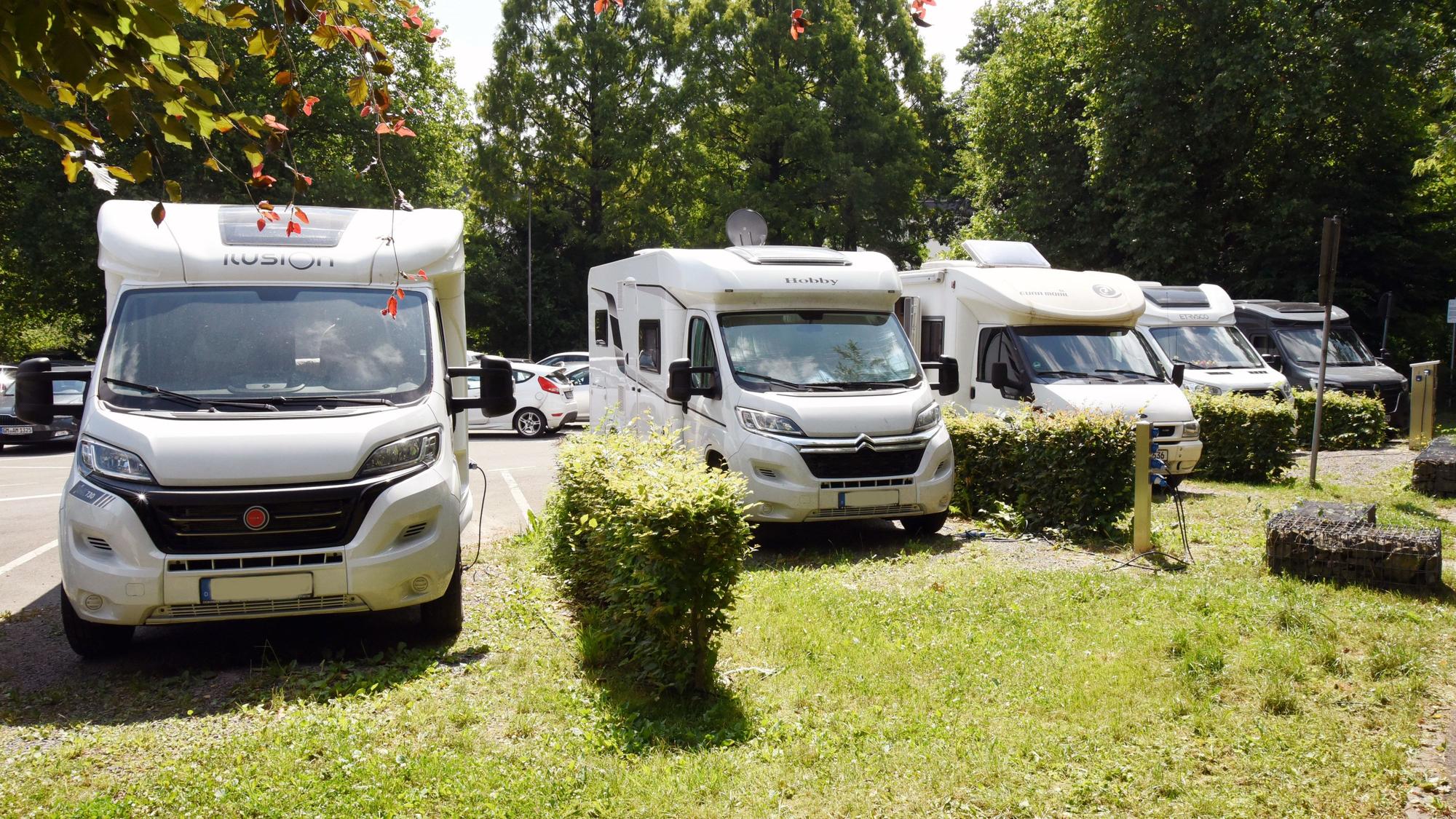 Die Wohnmobilstellplätze an den Ohler Wiesen.